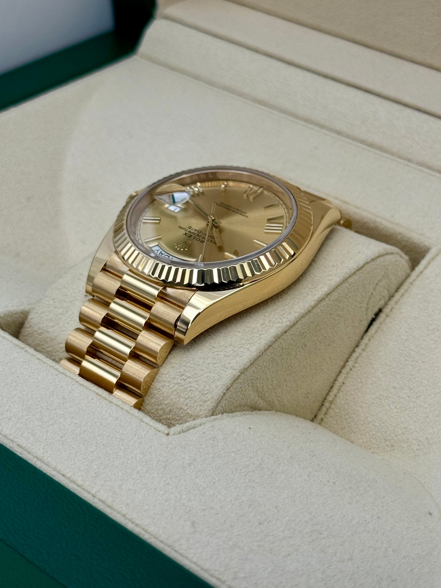 2021 Rolex Day-Date 40mm 228238 Presidential Champagne Dial