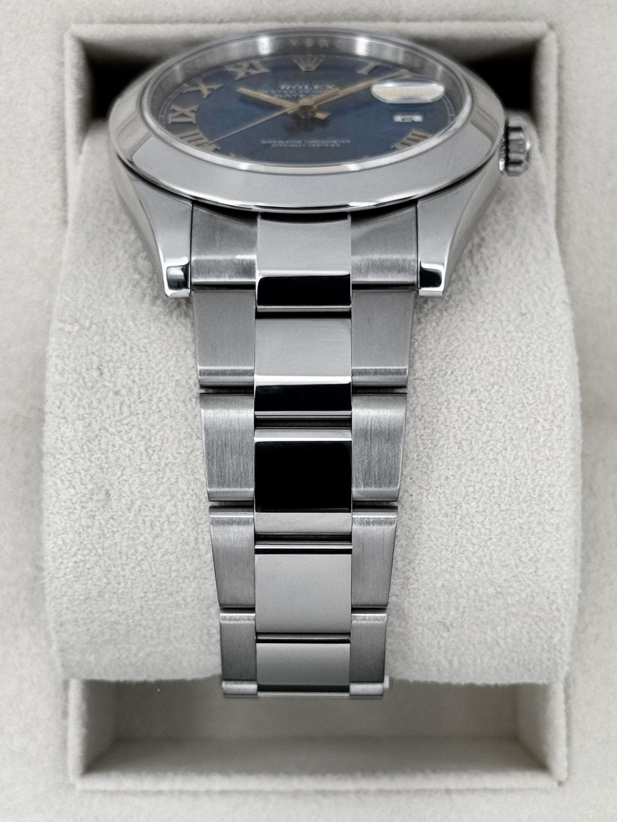 2024 Rolex Datejust 41mm 126300 Stainless Steel Oyster Blue Roman Numeral Dial