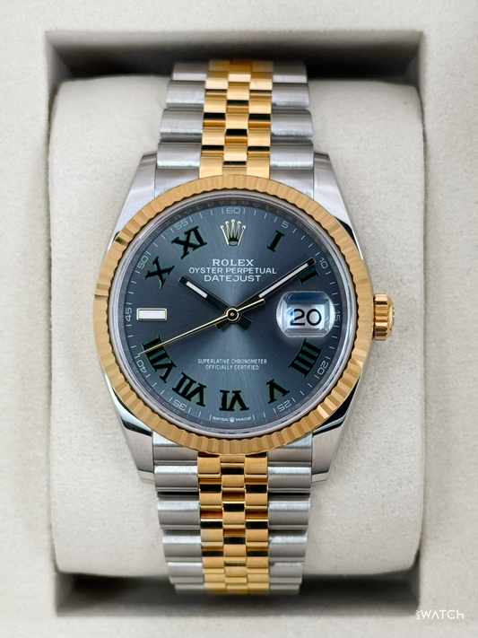 NEW 2026 Rolex Datejust 36mm 126233 Two-Tone Jubilee Wimbledon Dial - MyWatchLLC