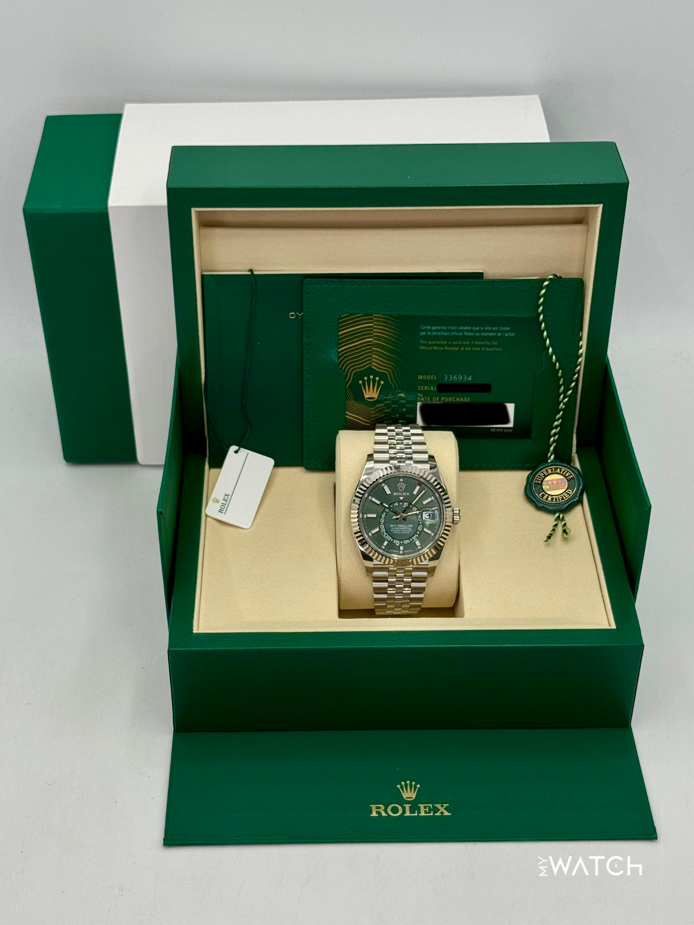 NEW 2025 Rolex Sky-Dweller 42mm 336934 Jubilee Green Dial (STICKERED)