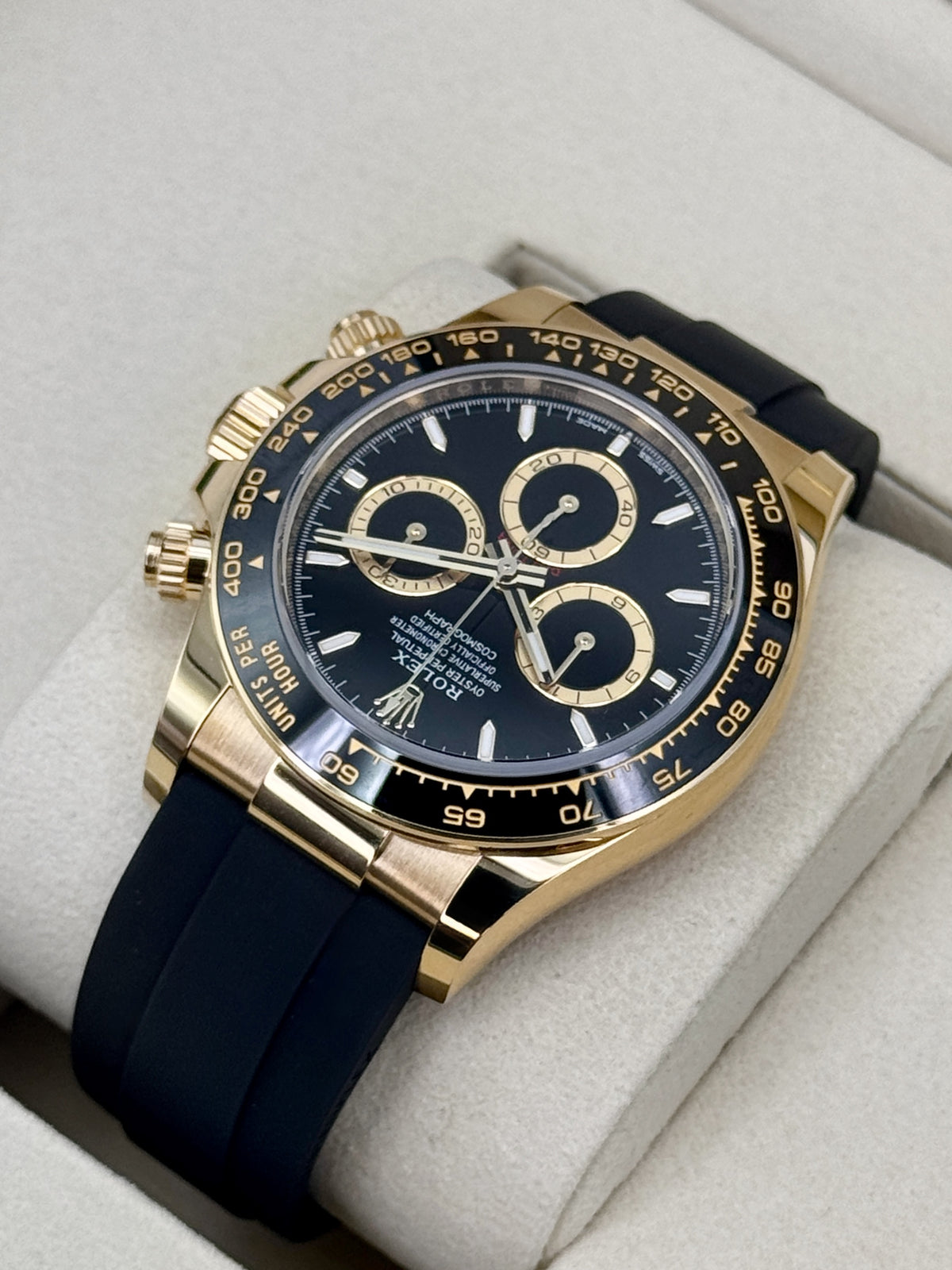 NEW 2026 Rolex Daytona 40mm 126518LN Yellow Gold Oysterflex Black Dial (NEW STYLE CARD)