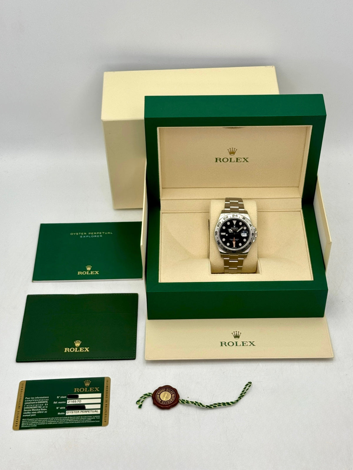 2012 Rolex Explorer II 42mm 216570 Stainless Steel Black Dial