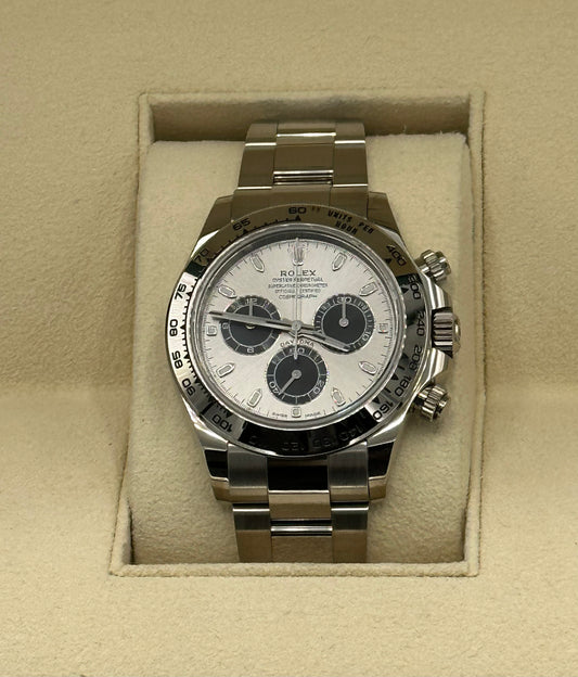 2022 Rolex Daytona 40mm 116509 White Gold Silver Dial Oyster - MyWatchLLC