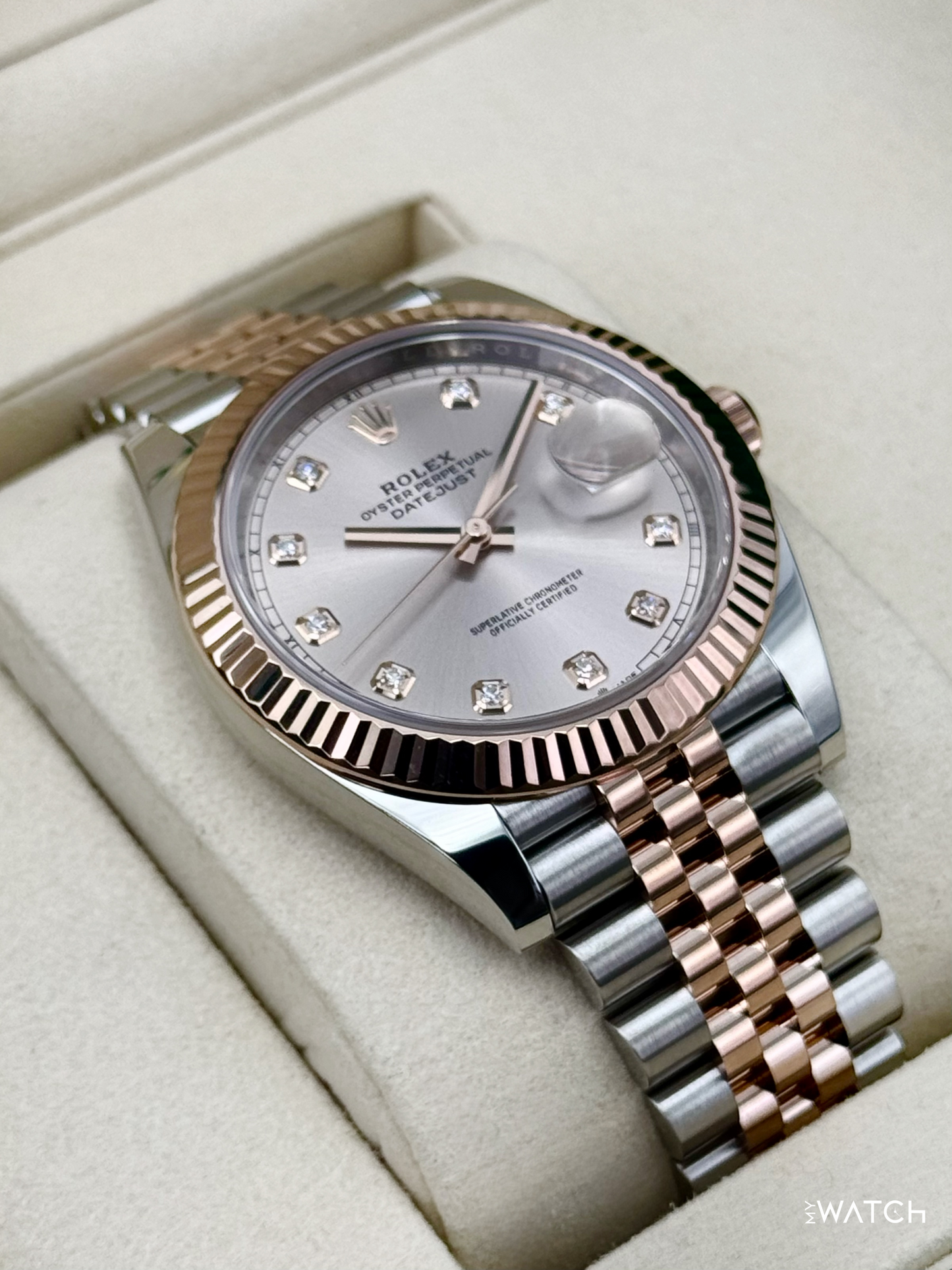 2025 Rolex Datejust 41mm 126331 Two-Tone Jubilee Sundust Diamond Dial - MyWatchLLC
