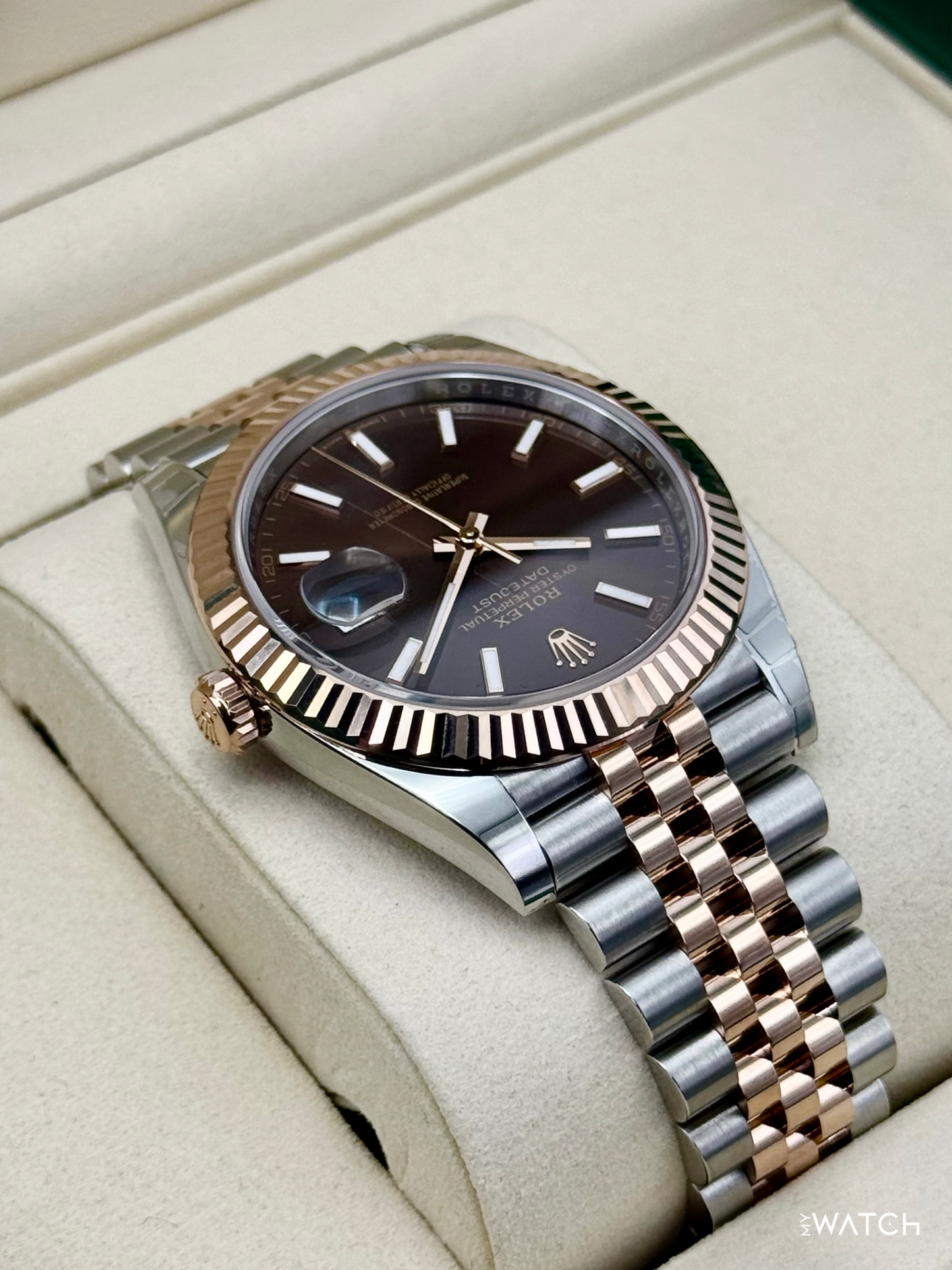 NEW 2026 Rolex Datejust 41mm 126331 Two-Tone Rose Gold Chocolate Dial (STICKERED)