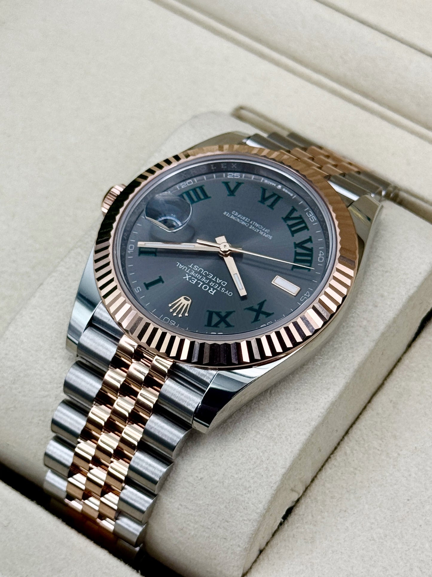 2025 Rolex Datejust 41mm 126331 Two-Tone Jubilee Wimbledon Dial