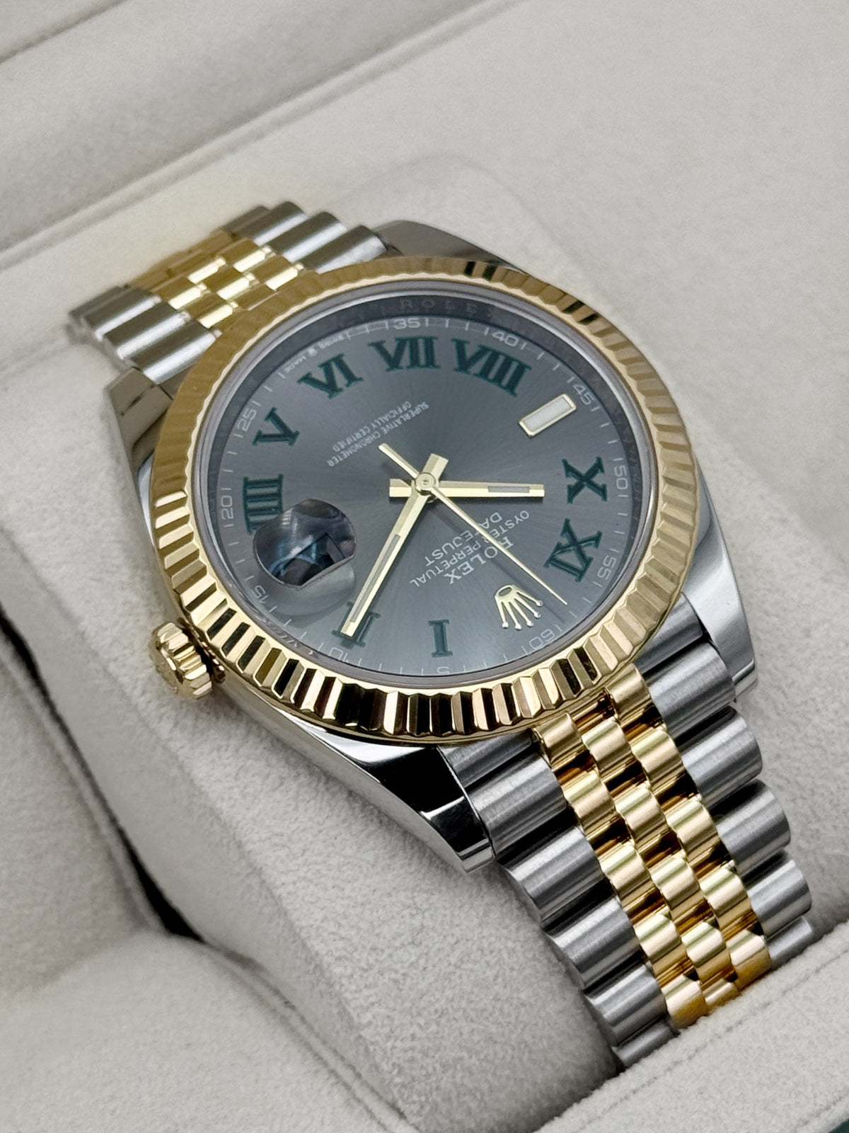 2022 Rolex Datejust 41mm 126333 Two-Tone Jubilee Wimbledon Dial