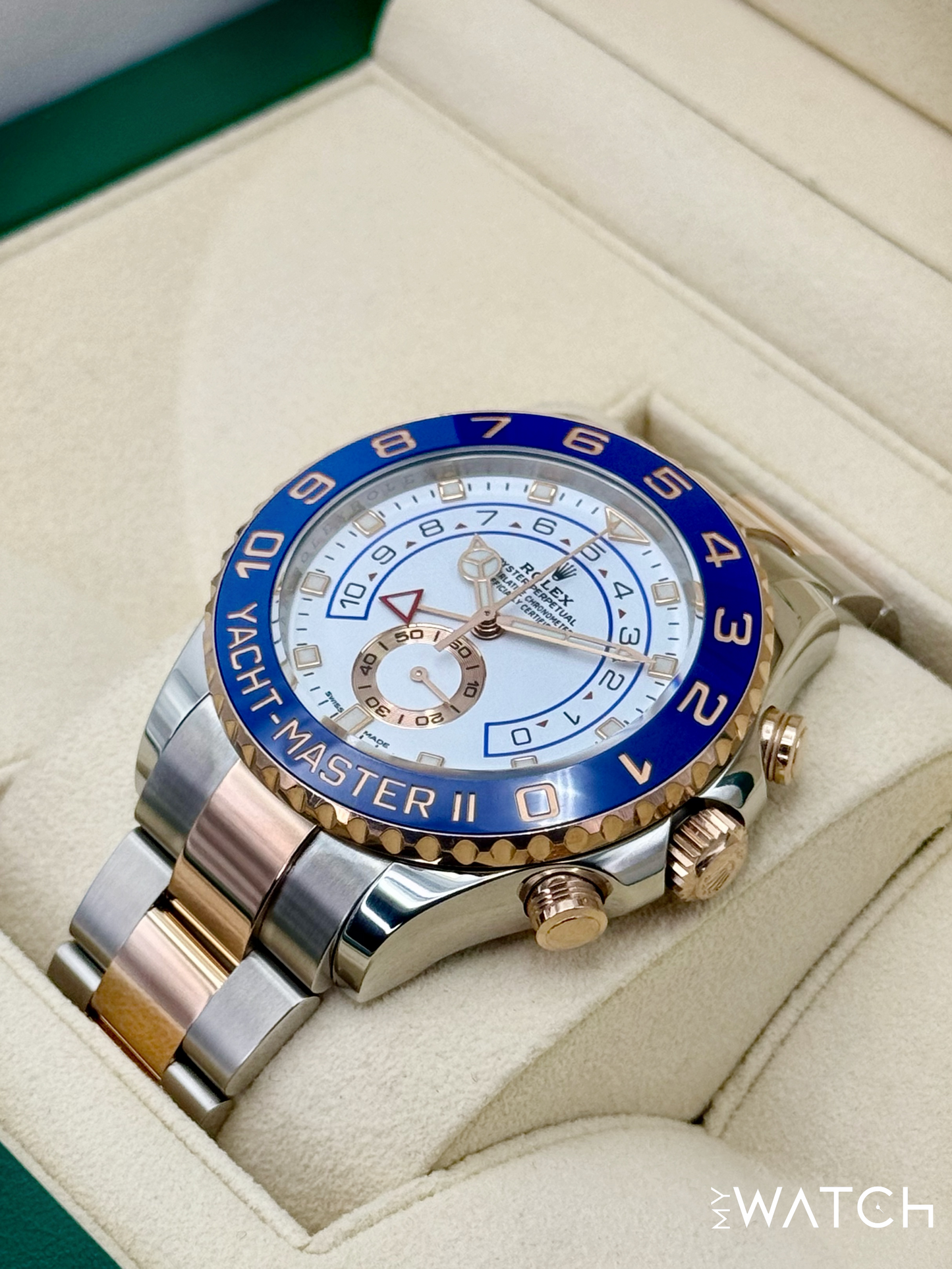 Rolex Yacht-Master II 44mm 116681 Two-Tone White Dial