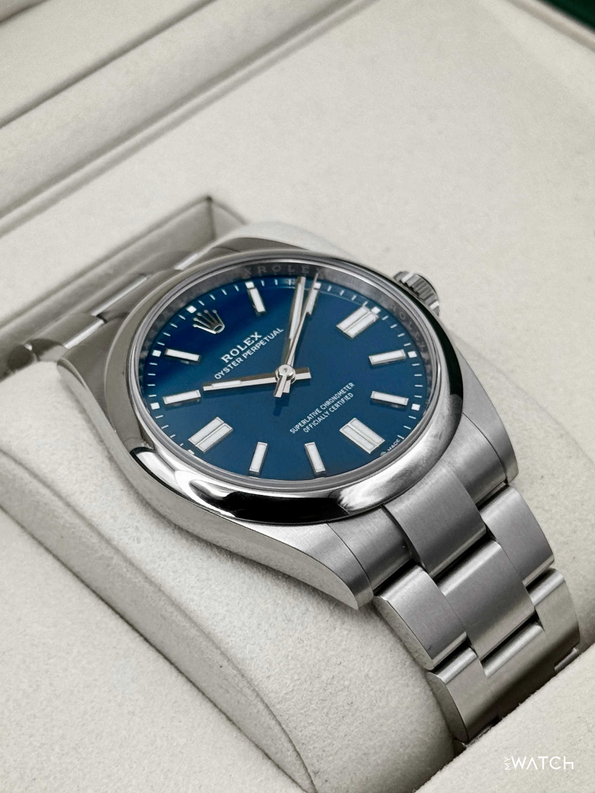 2025 Rolex Oyster Perpetual 41mm 134300 Med Blue Dial - MyWatchLLC