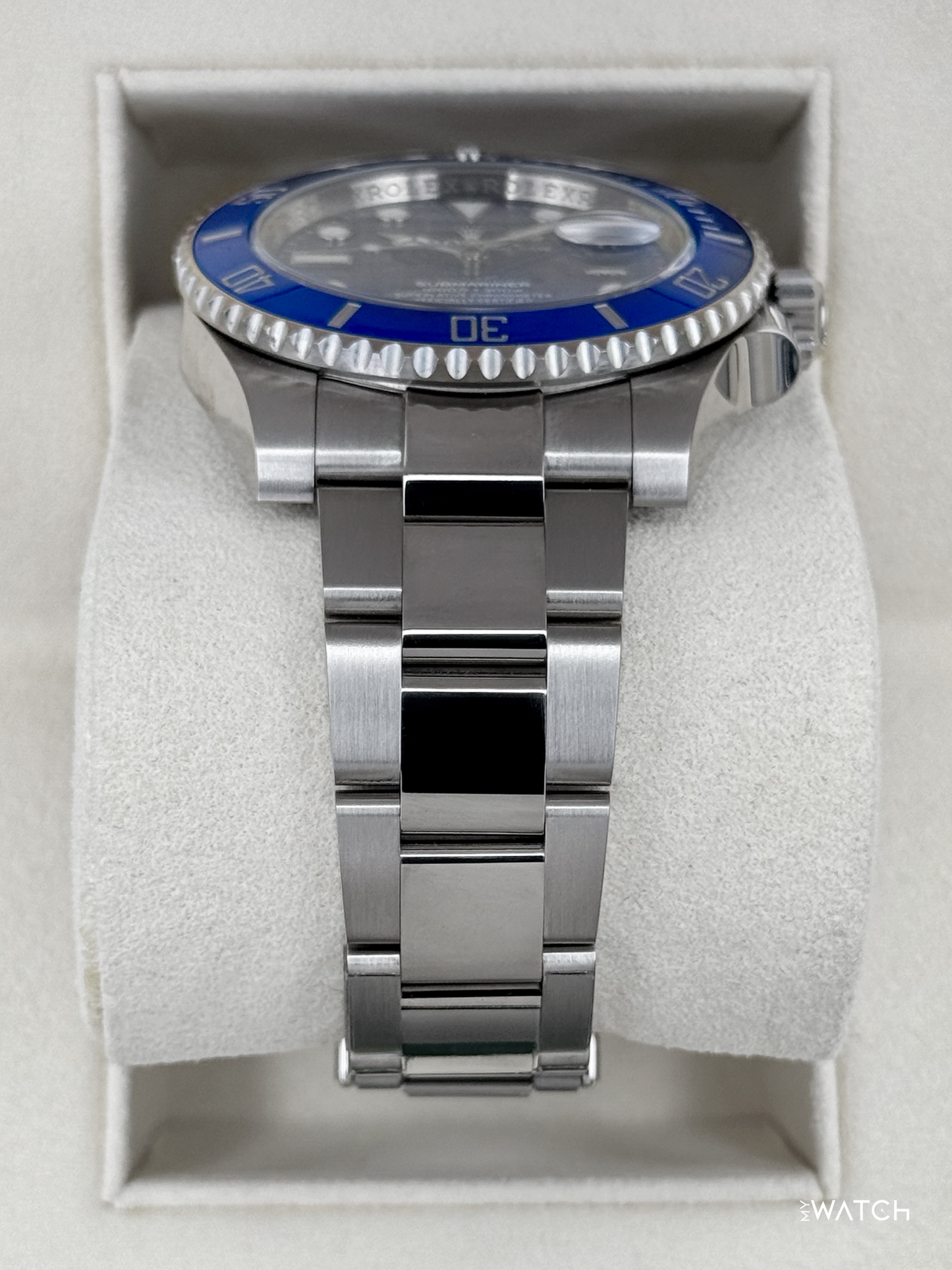 2020 Rolex Submariner "Smurf" 40mm 116619LB White Gold Blue Dial (NFC Card) - MyWatchLLC