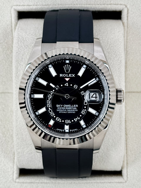 2024 Rolex Sky-Dweller 42mm 336239 White Gold Oysterflex Black Dial