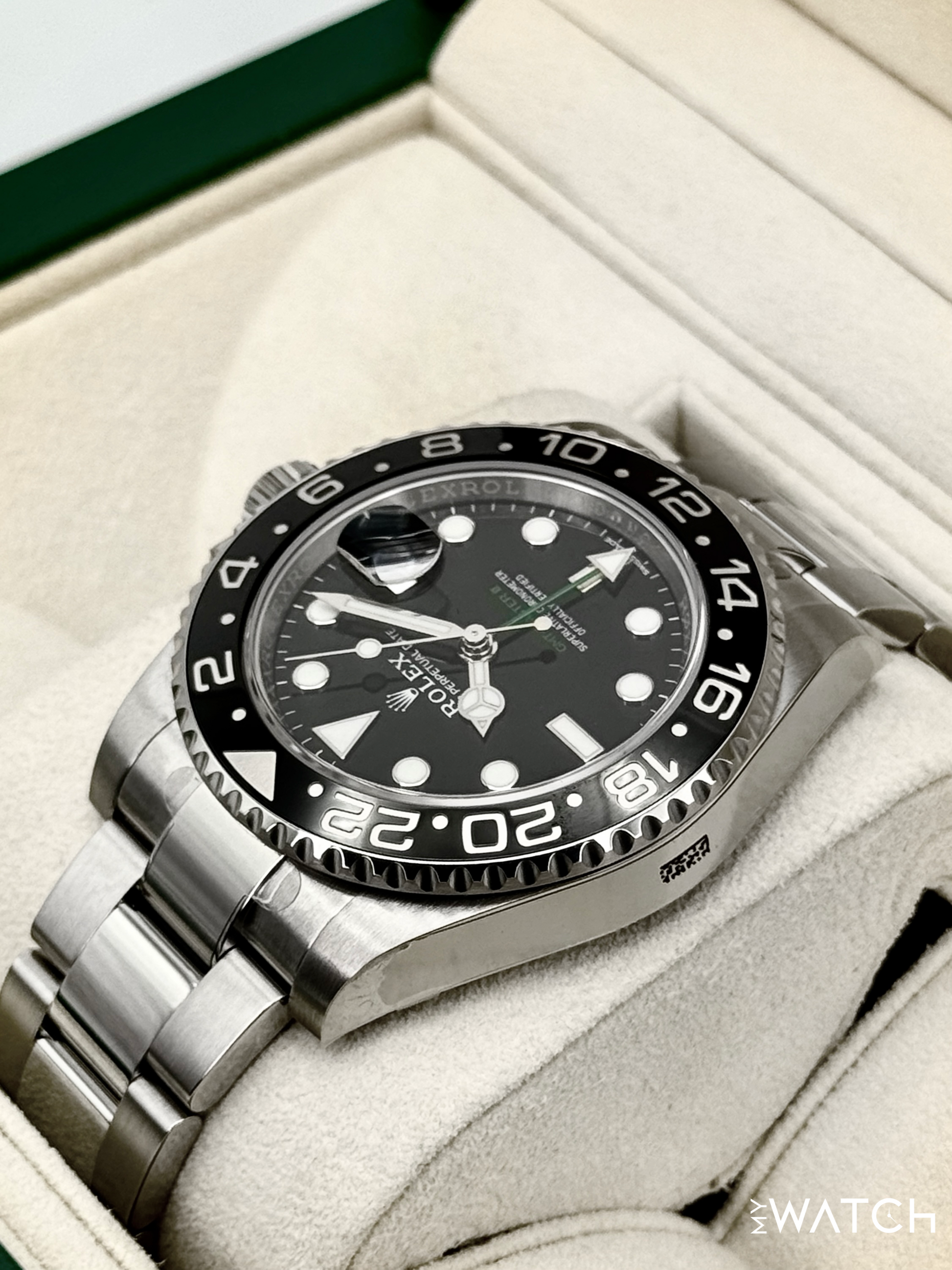 NEW OLD STOCK 2018 Rolex GMT-Master II 40mm 116710LN Black Dial (STICKERED) - MyWatchLLC