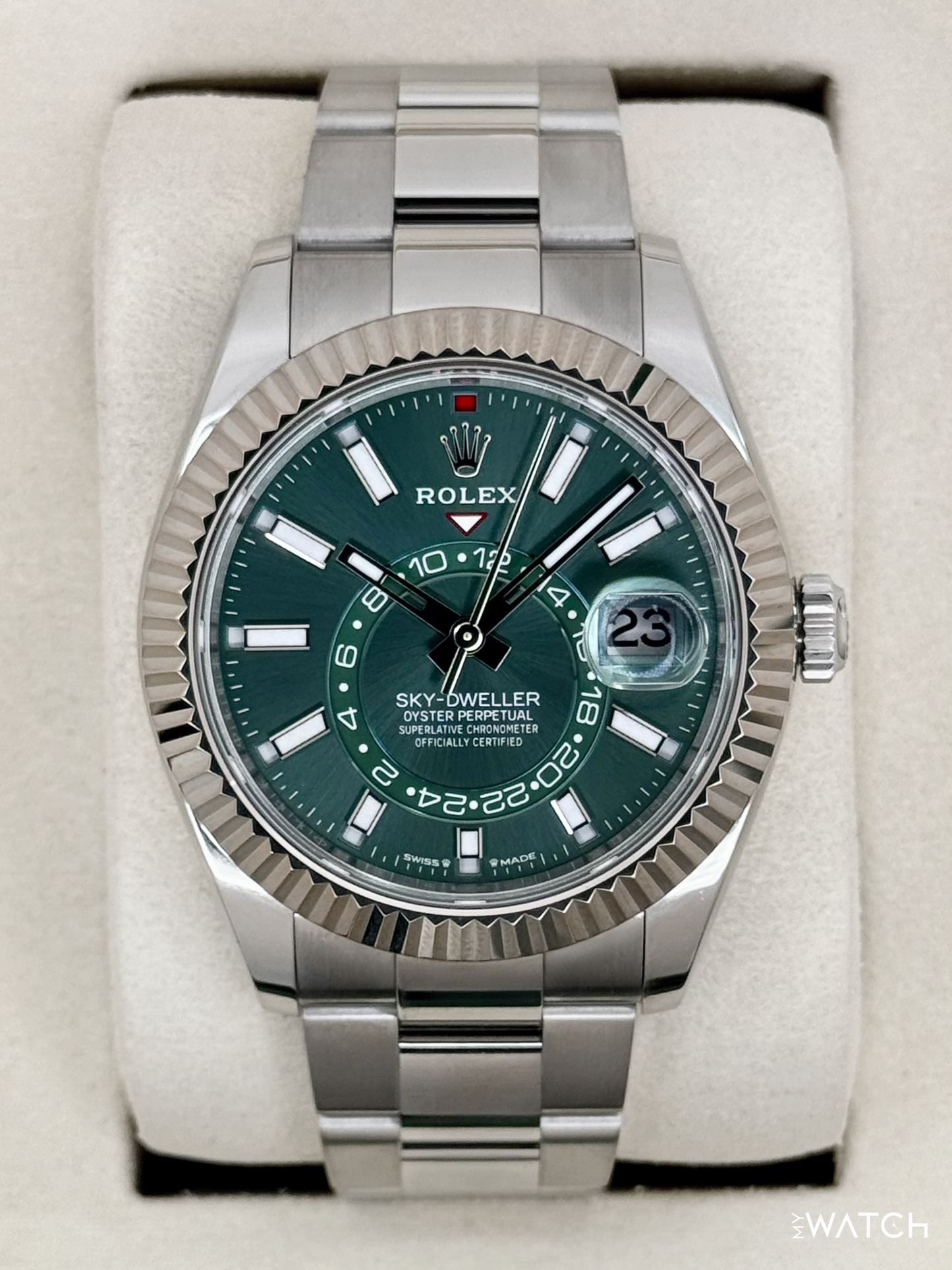 2025 Rolex Sky-Dweller 42mm 336934 Oyster Green Dial - MyWatchLLC