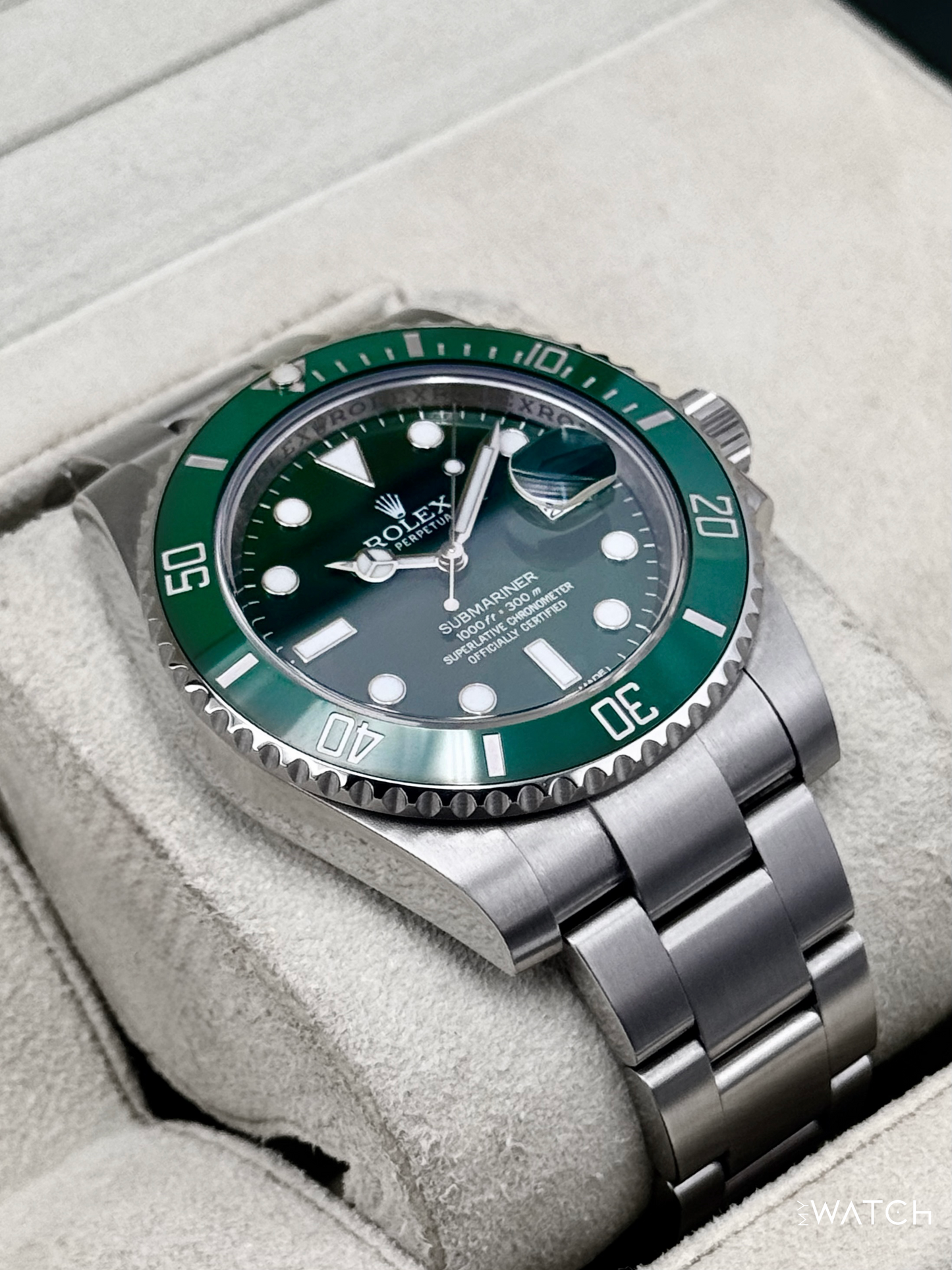 2013 Rolex Submariner “Hulk” 40mm 116610LV Green Dial - MyWatchLLC