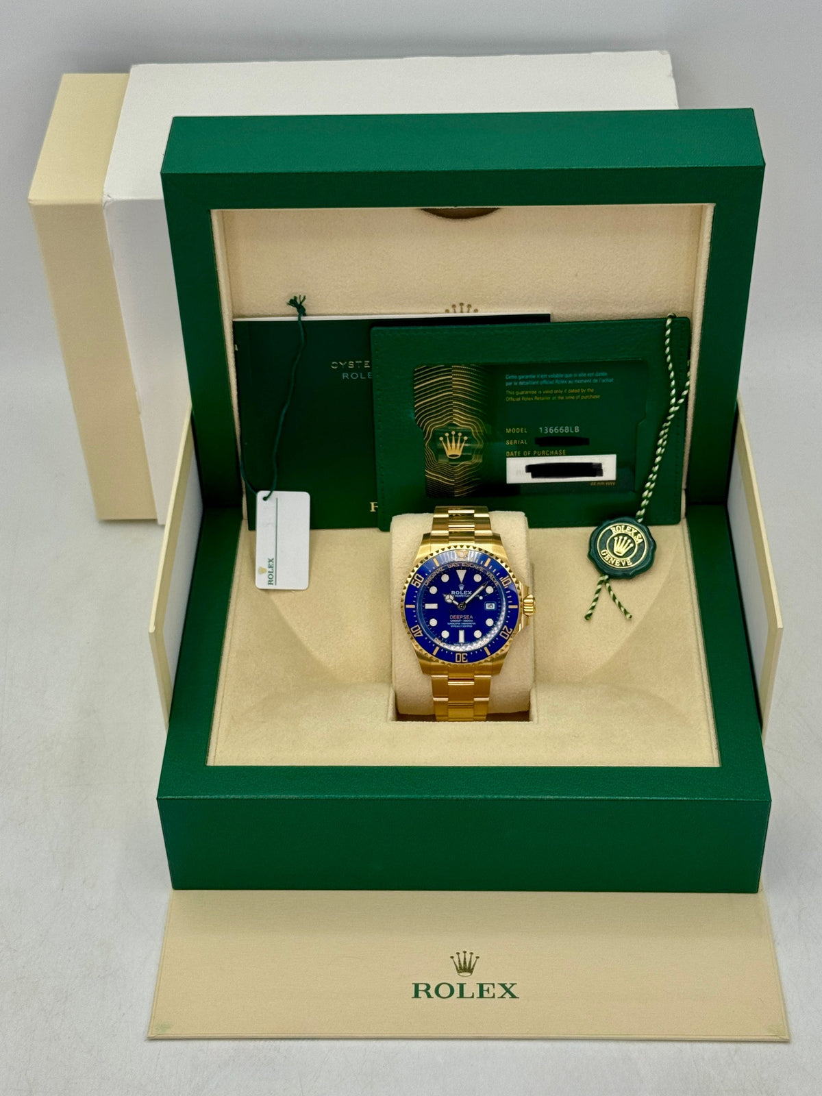 2025 Rolex Deepsea 44mm 136668LB Yellow Gold Blue Dial
