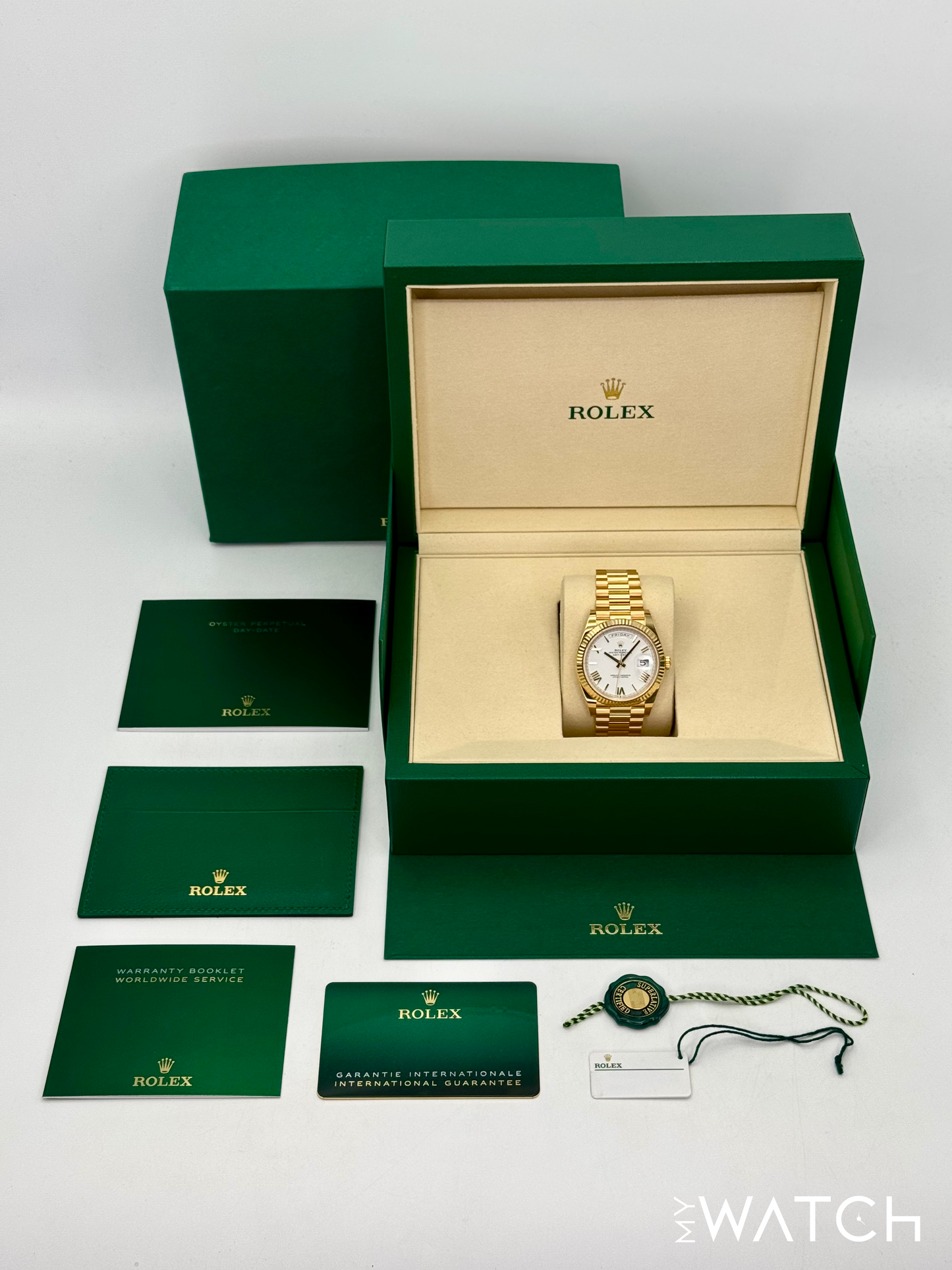 NEW 2025 Rolex Day-Date 40mm 228238 Presidential White Dial - MyWatchLLC