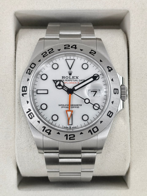 2026 Rolex Explorer II 42mm 226570 Stainless Steel Polar White Dial