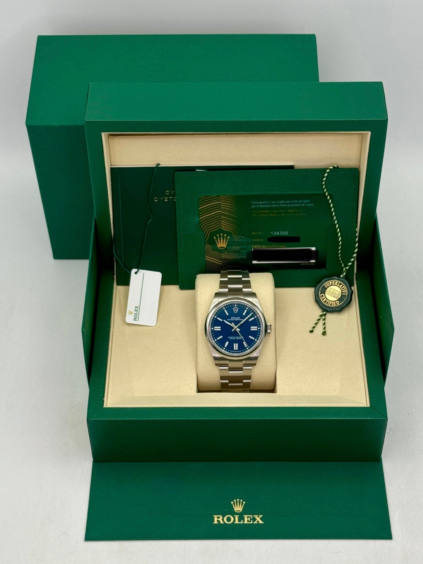 2025 Rolex Oyster Perpetual 41mm 134300 Med Blue Dial
