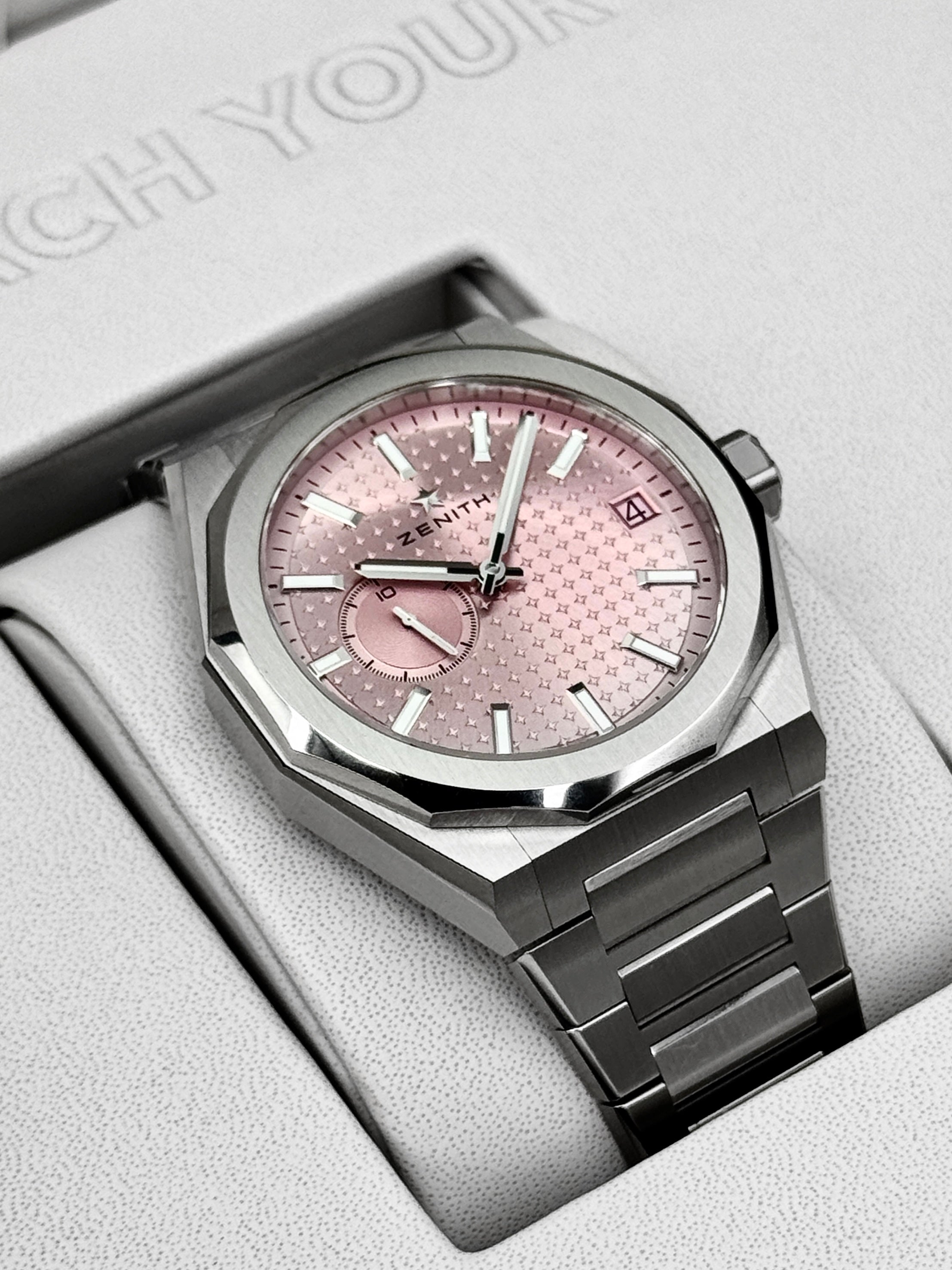 Zenith Defy Skyline 41mm 03.9301.3620/18.I001 Stainless Steel Pink Dia