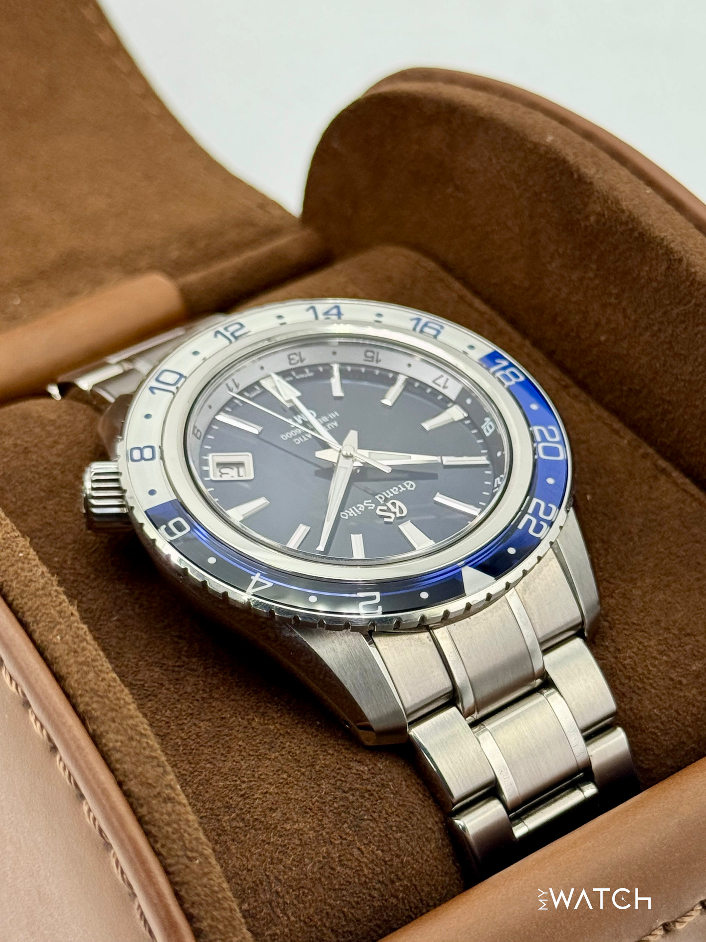Grand Seiko GMT 44.2mm SBGJ237 Stainless Steel Blue Dial - MyWatchLLC