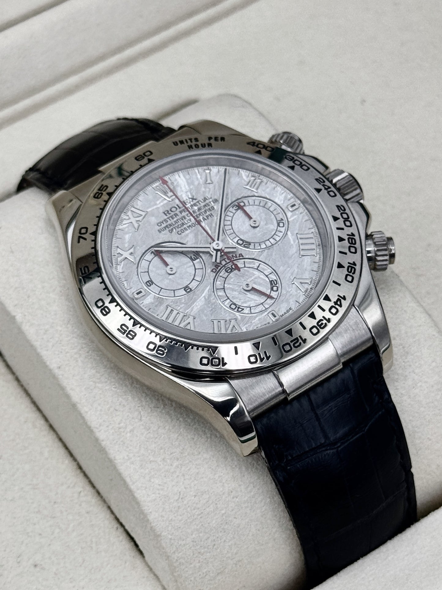 2003 Rolex Daytona 40mm 116519 White Gold Meteorite Dial