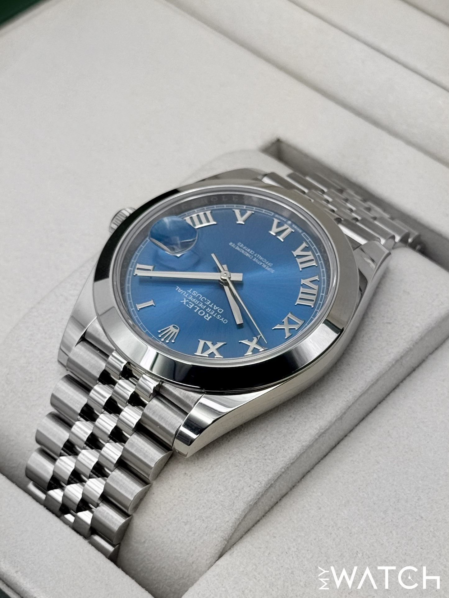 NEW 2025 Rolex Datejust 41mm 126300 Stainless Steel Jubilee Blue Roman Numeral Dial