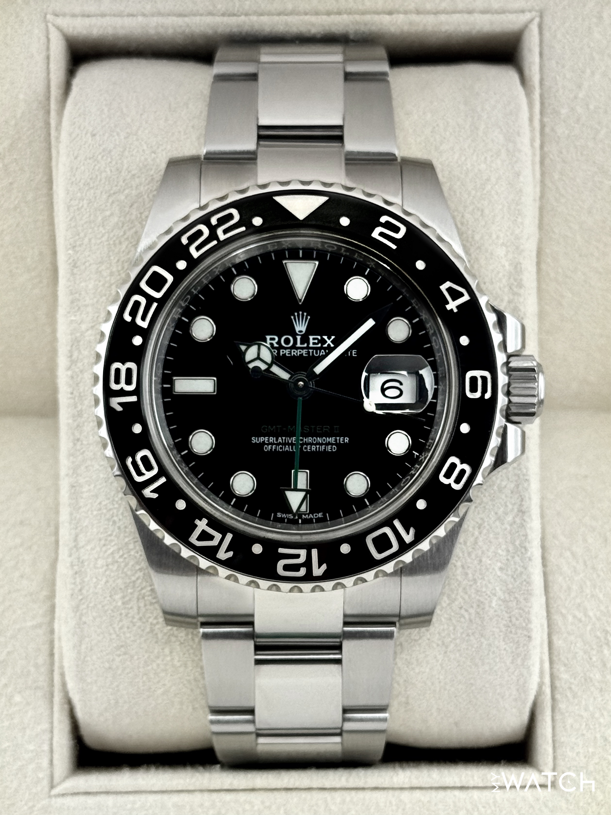 2018 Rolex GMT-Master II 40mm 116710LN Stainless Steel Black Dial - MyWatchLLC