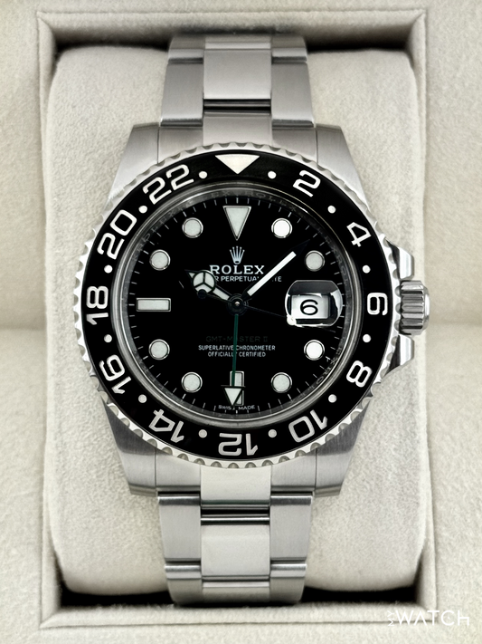 2018 Rolex GMT-Master II 40mm 116710LN Stainless Steel Black Dial - MyWatchLLC