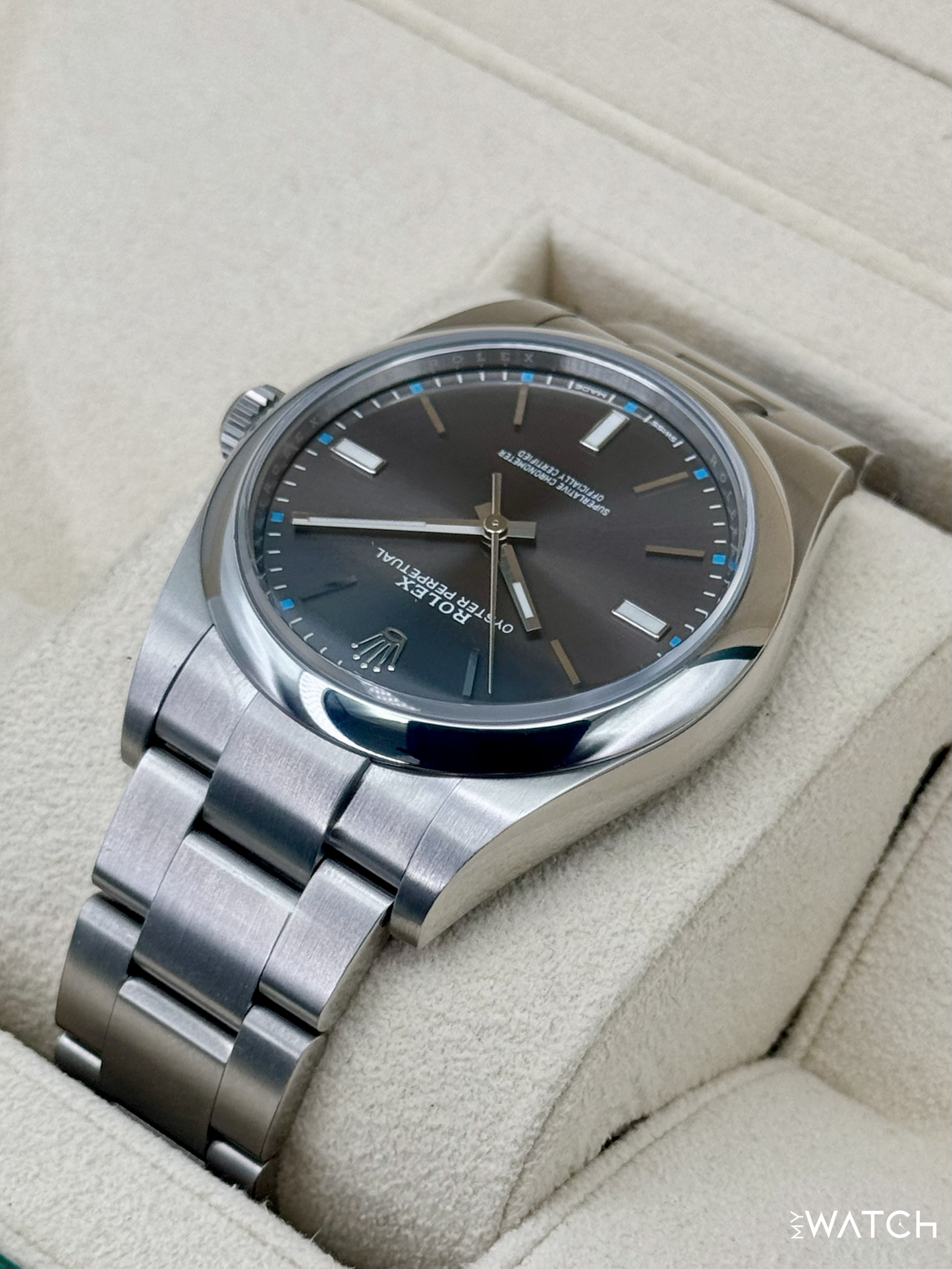 2019 Rolex Oyster Perpetual 39mm 114300 Rhodium Dial - MyWatchLLC
