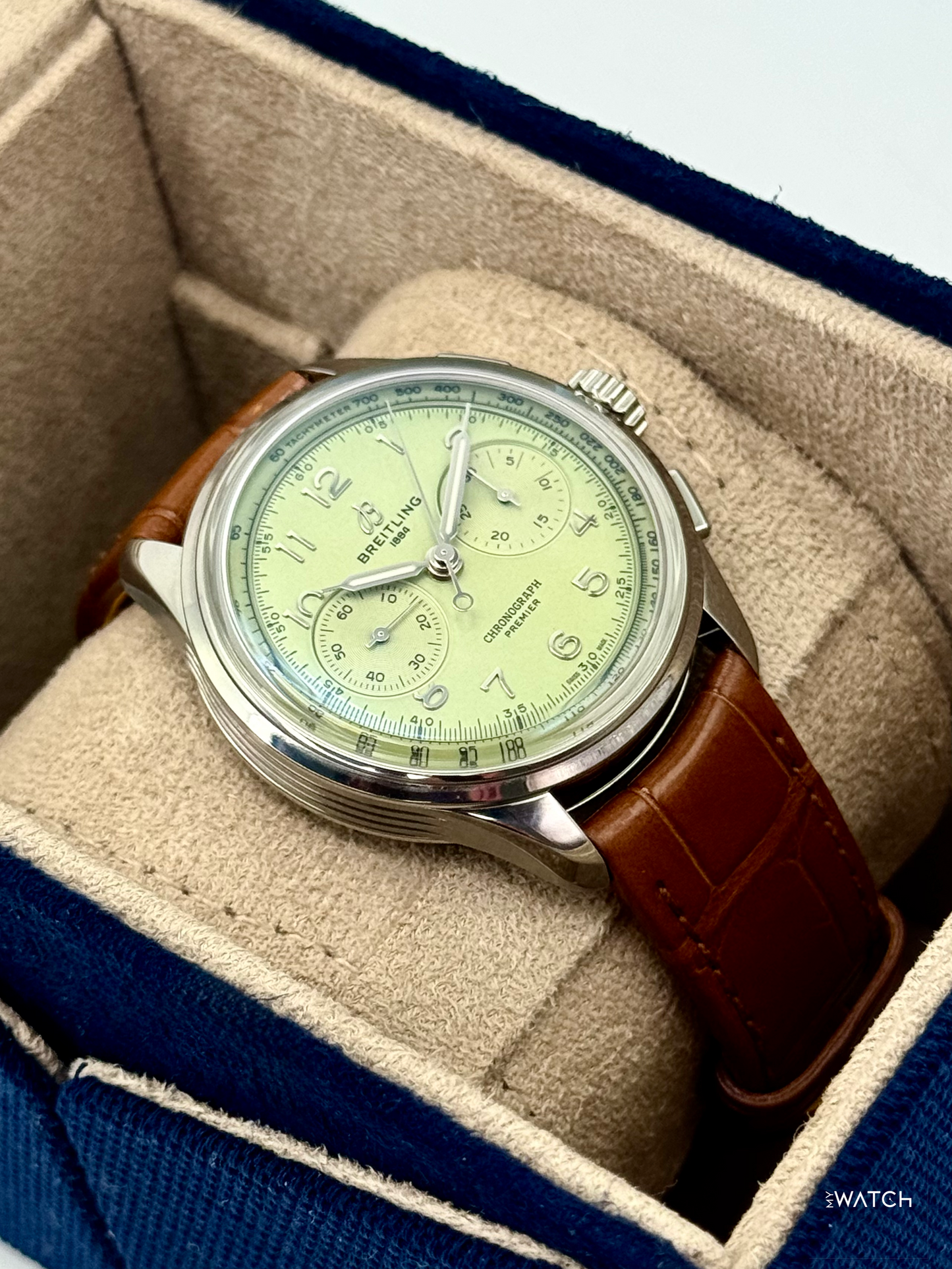 2024 Breitling Premier B09 Chronograph 40mm AB0930 Stainless Steel Green Dial