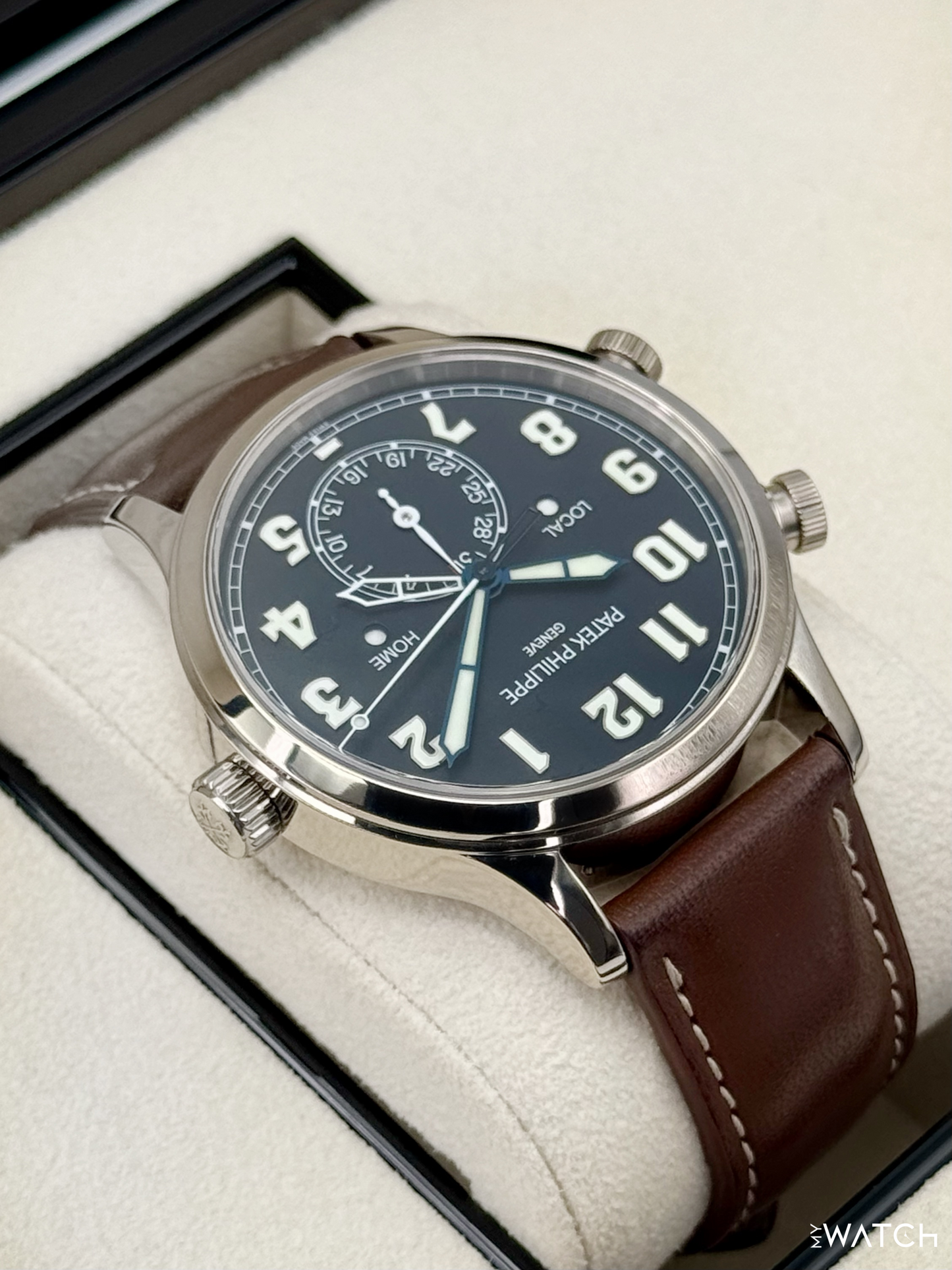2023 Patek Philippe Pilot Time Travel 42mm 5524G White Gold Black Dial - MyWatchLLC