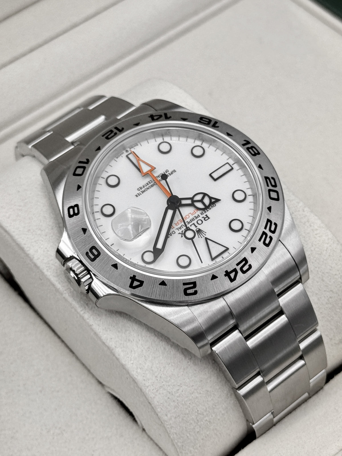 NEW 2026 Rolex Explorer II 42mm 226570 Stainless Steel Polar White Dial (NEW CARD AND STICKERED)