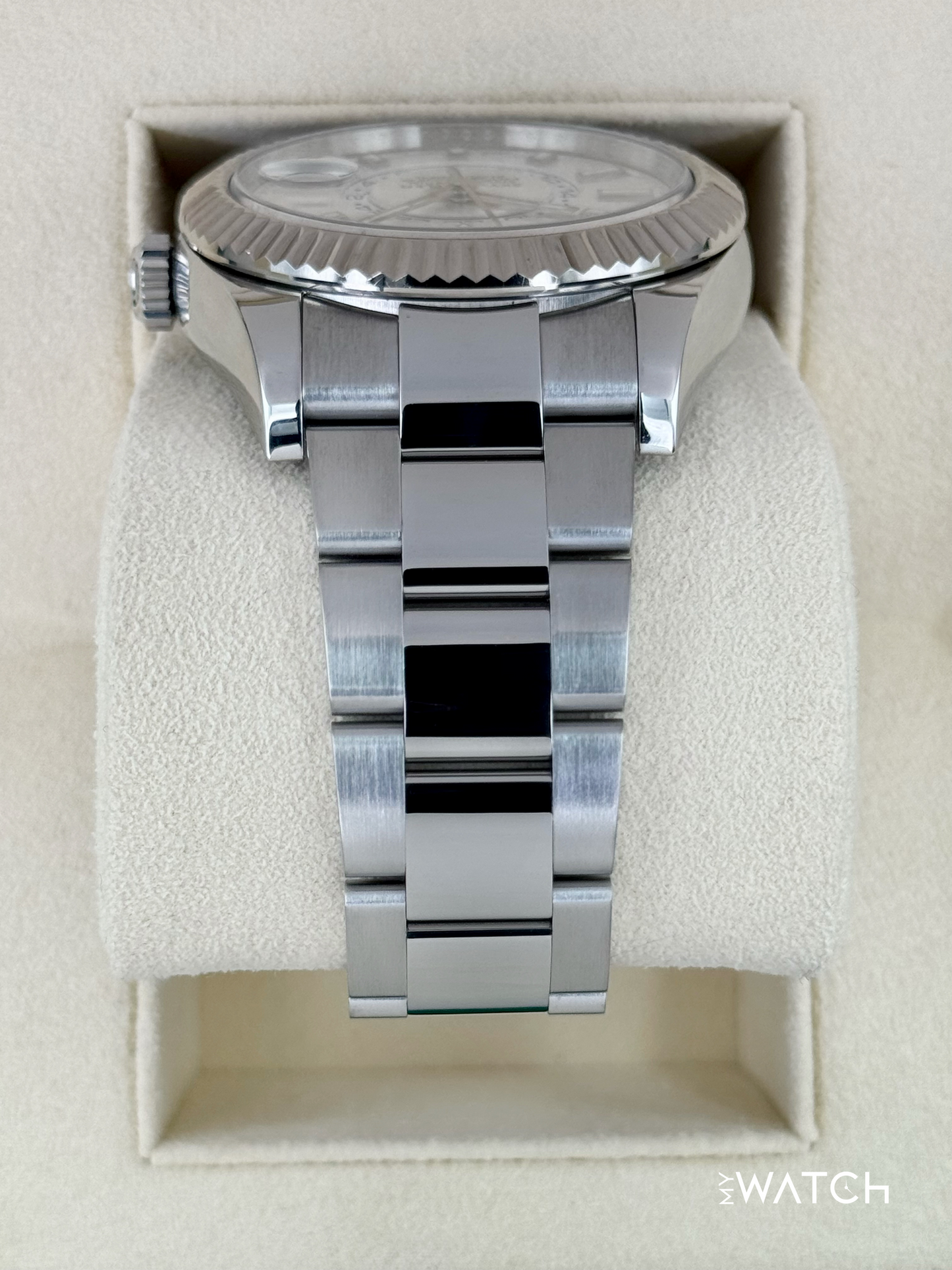 2018 Rolex Sky-Dweller 42mm 326934 Stainless Steel Oyster White Dial