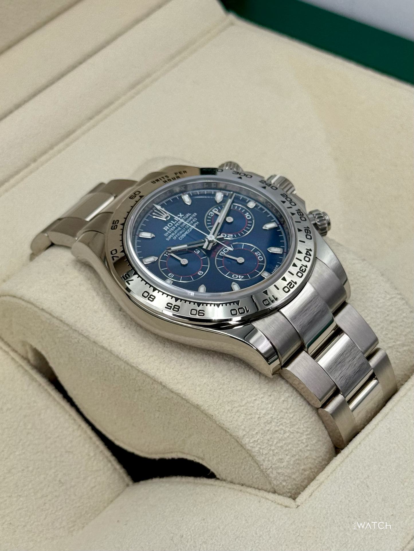 2022 Rolex Daytona 40mm 116509 White Gold Blue Dial
