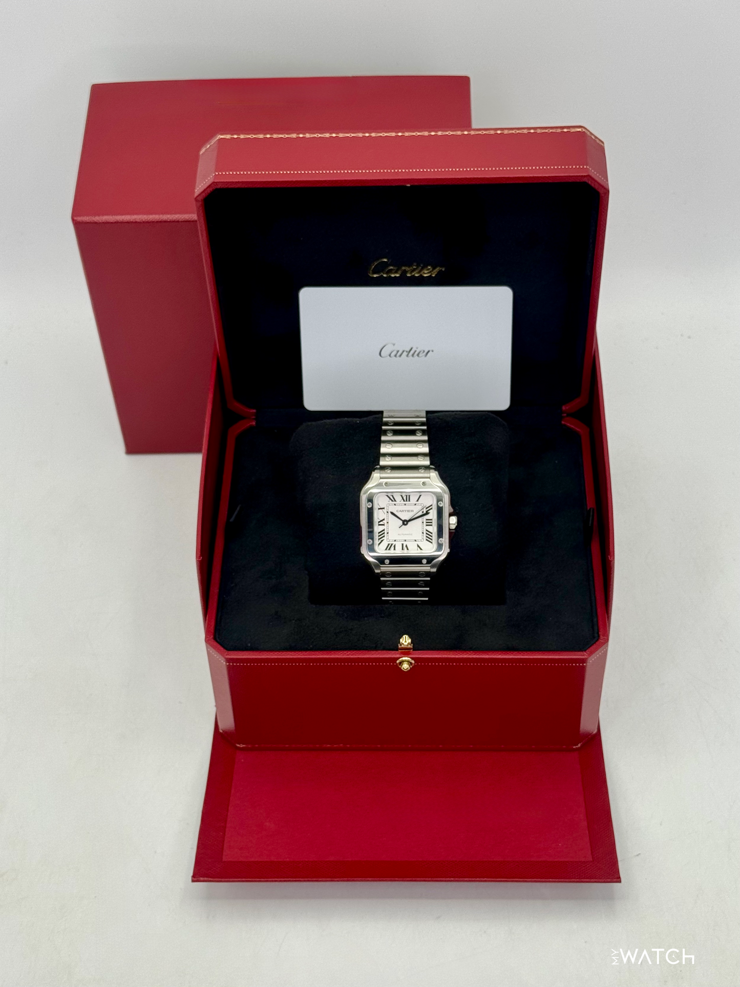 NEW 2026 Cartier Santos De Cartier 35.1mm WSSA0029 Stainless Steel White Dial - MyWatchLLC