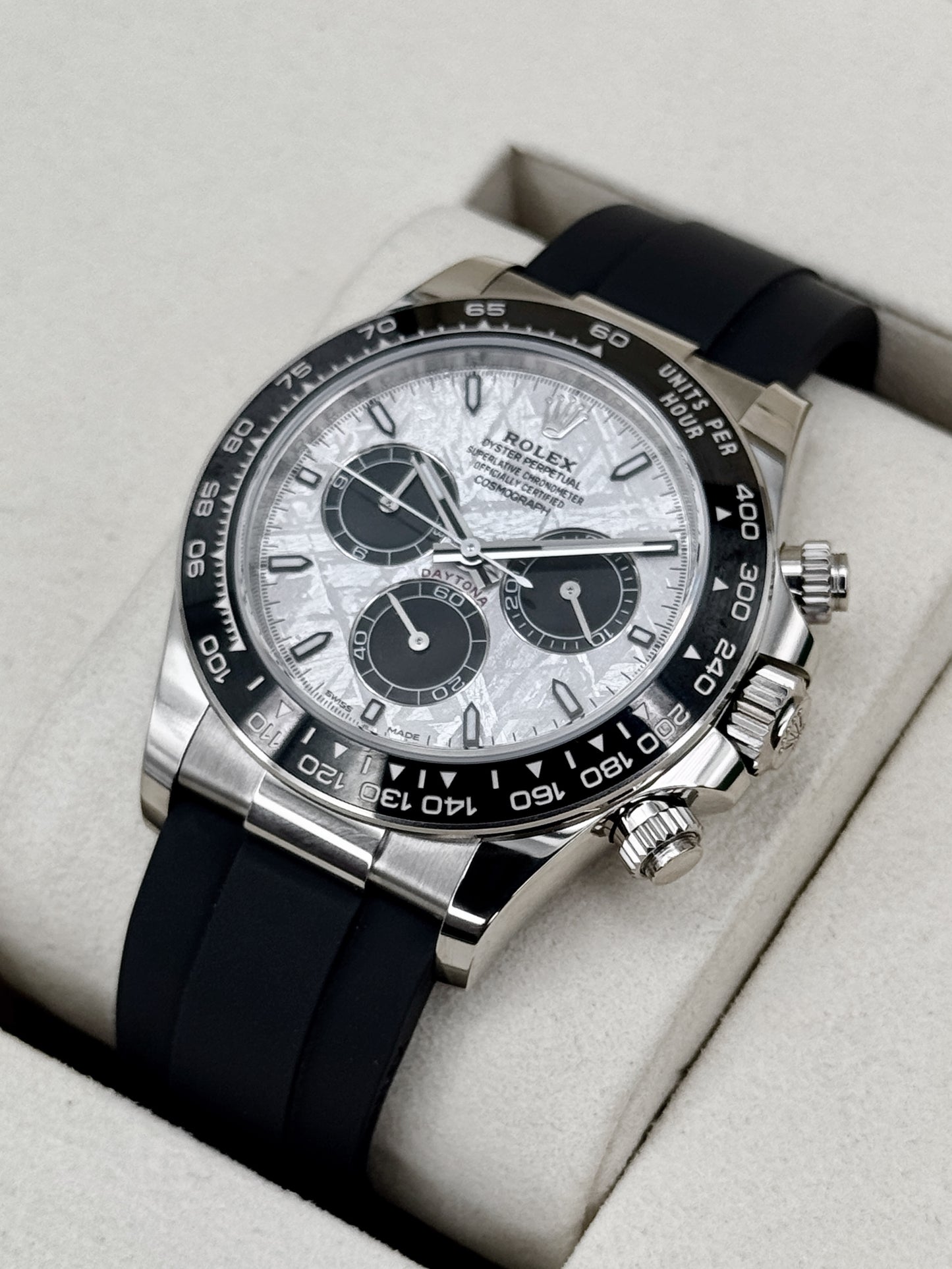 NEW 2026 Rolex Daytona 40mm 126519LN White Gold Oysterflex Meteorite Dial