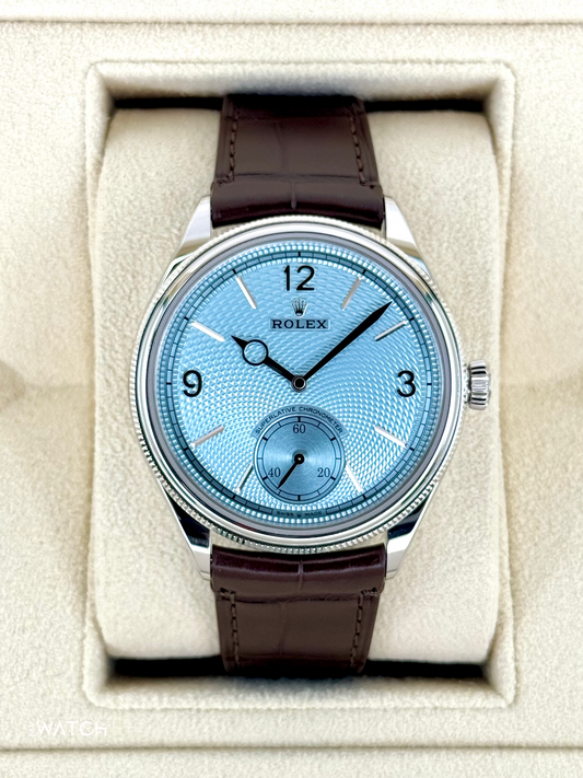 NEW 2025 Rolex 1908 39mm 52506 Platinum Ice Blue Dial
