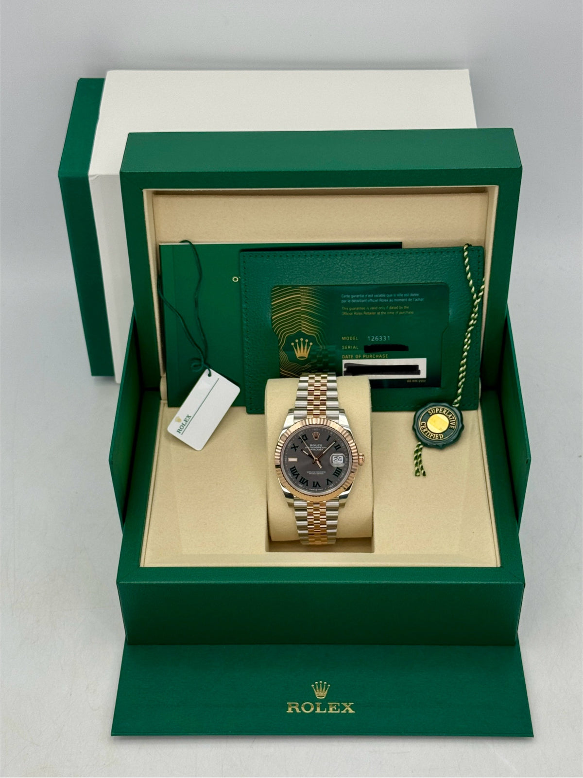 NEW 2026 Rolex Datejust 41mm 126331 Two-Tone Jubilee Wimbledon Dial