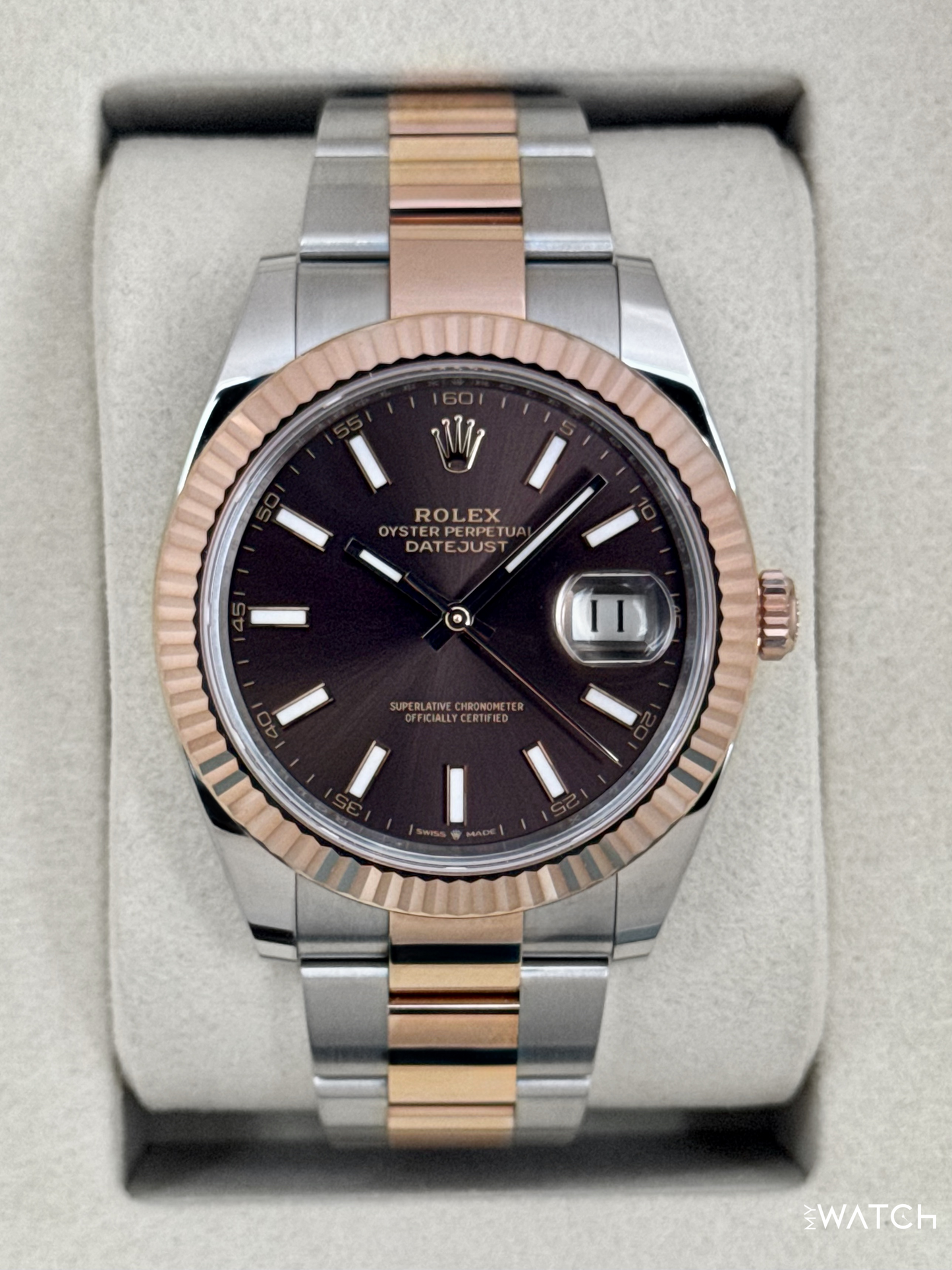 NEW 2026 Rolex Datejust 41mm 126331 Two-Tone Oyster Chocolate Dial - MyWatchLLC