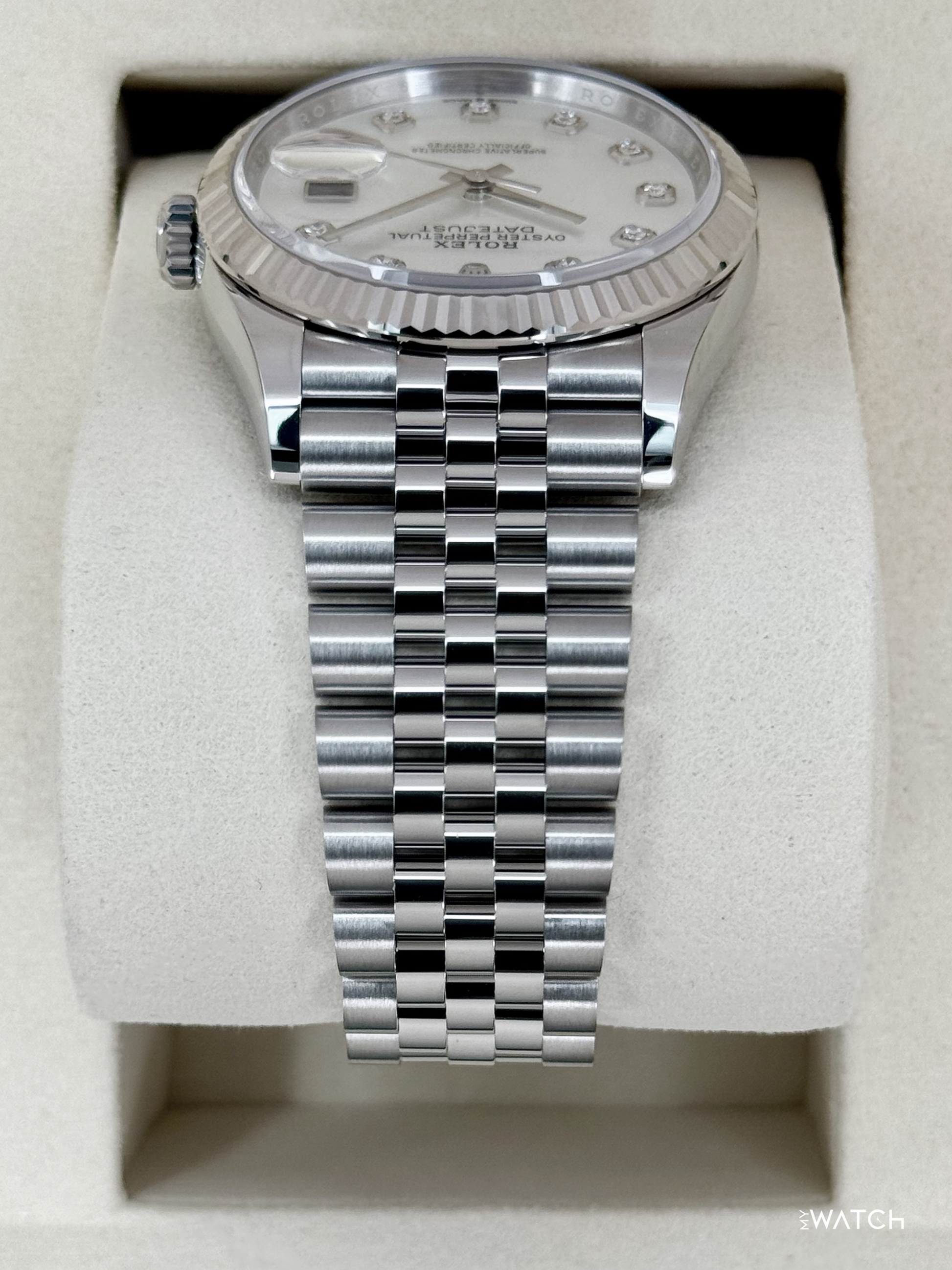 NEW 2026 Rolex Datejust 36mm 126234 Stainless Steel MOP Diamond Dial (STICKERED) - MyWatchLLC
