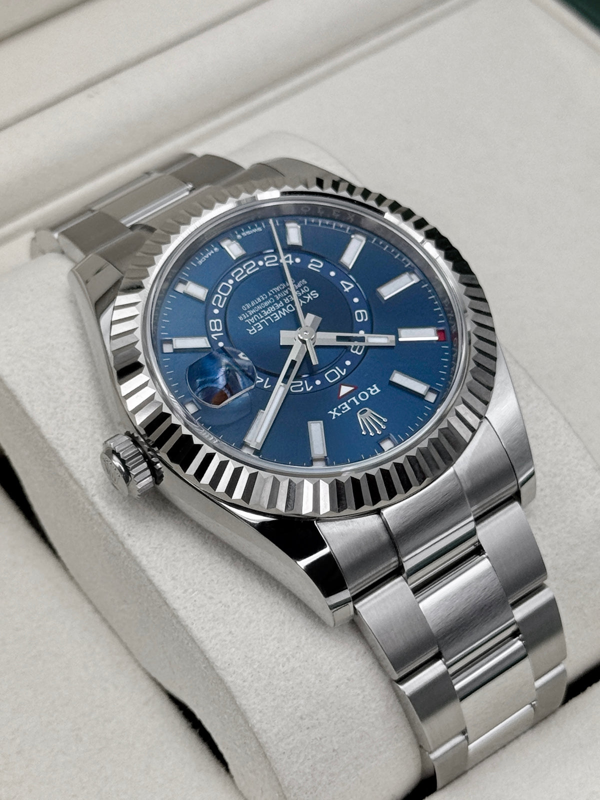 NEW 2026 Rolex Sky-Dweller 42mm 336934 Oyster Blue Dial (NEW STYLE CARD)