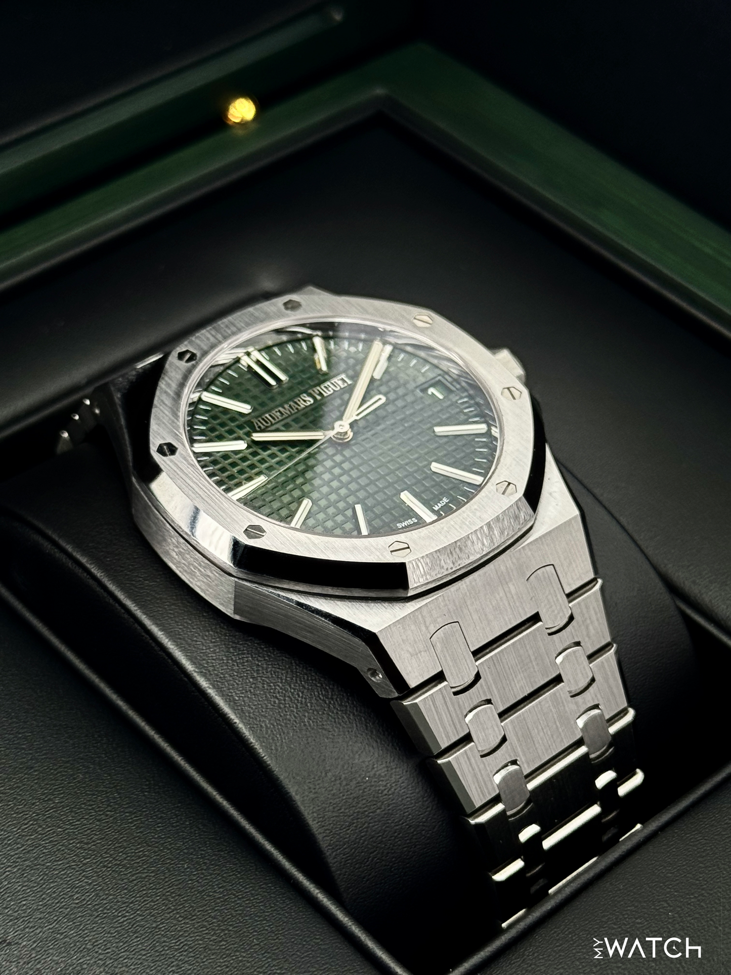 2025 Audemars Piguet  Royal Oak 41mm 15510ST Stainless Steel Green Dial - MyWatchLLC