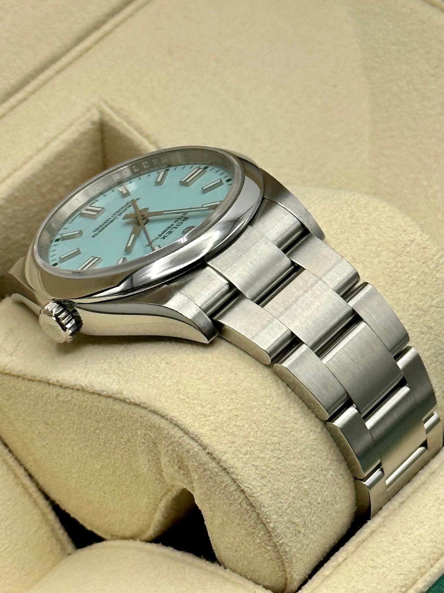 2022 Rolex Oyster Perpetual 36mm 126000 Stainless Steel Tiffany Blue - MyWatchLLC