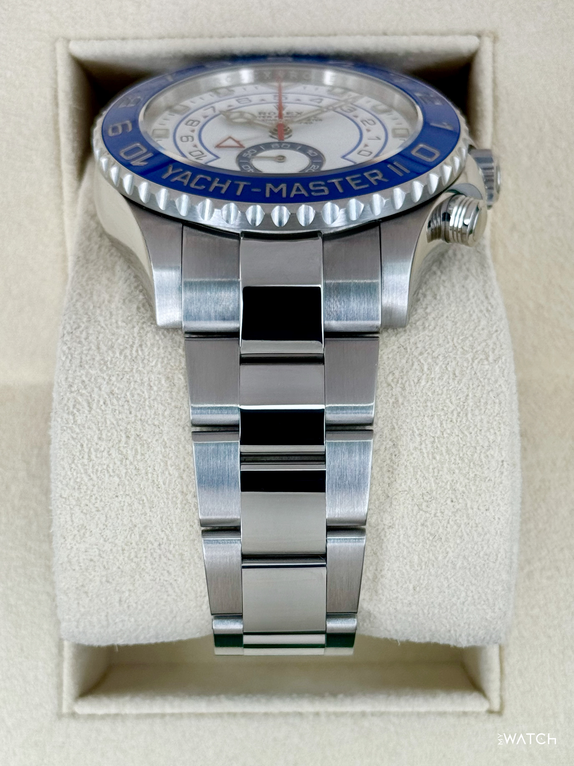 2019 Rolex Yacht-Master II 44mm 116680 Stainless Steel White Dial - MyWatchLLC