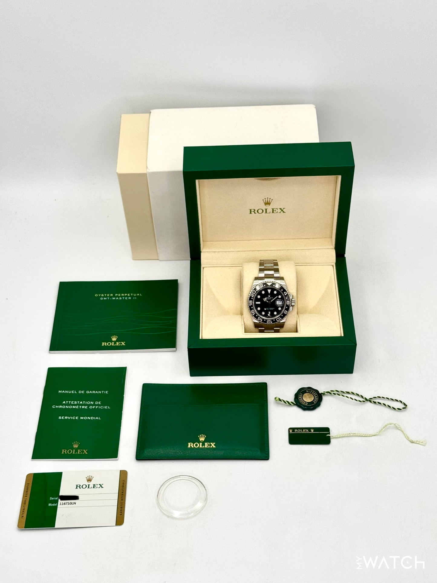 2015 Rolex GMT-Master II 40mm 116710LN Stainless Steel Black Dial - MyWatchLLC