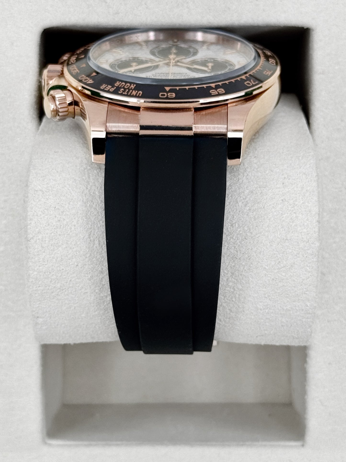 2026 Rolex Daytona 40mm 126515LN Rose Gold Oysterflex Meteorite Dial