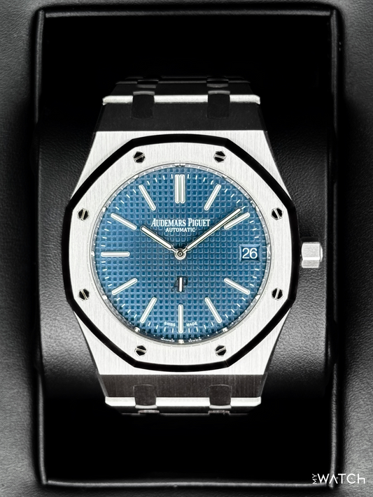 NEW 2024 Audemars Piguet Royal Oak "Jumbo" 39mm 16202ST Stainless Steel Blue Dial