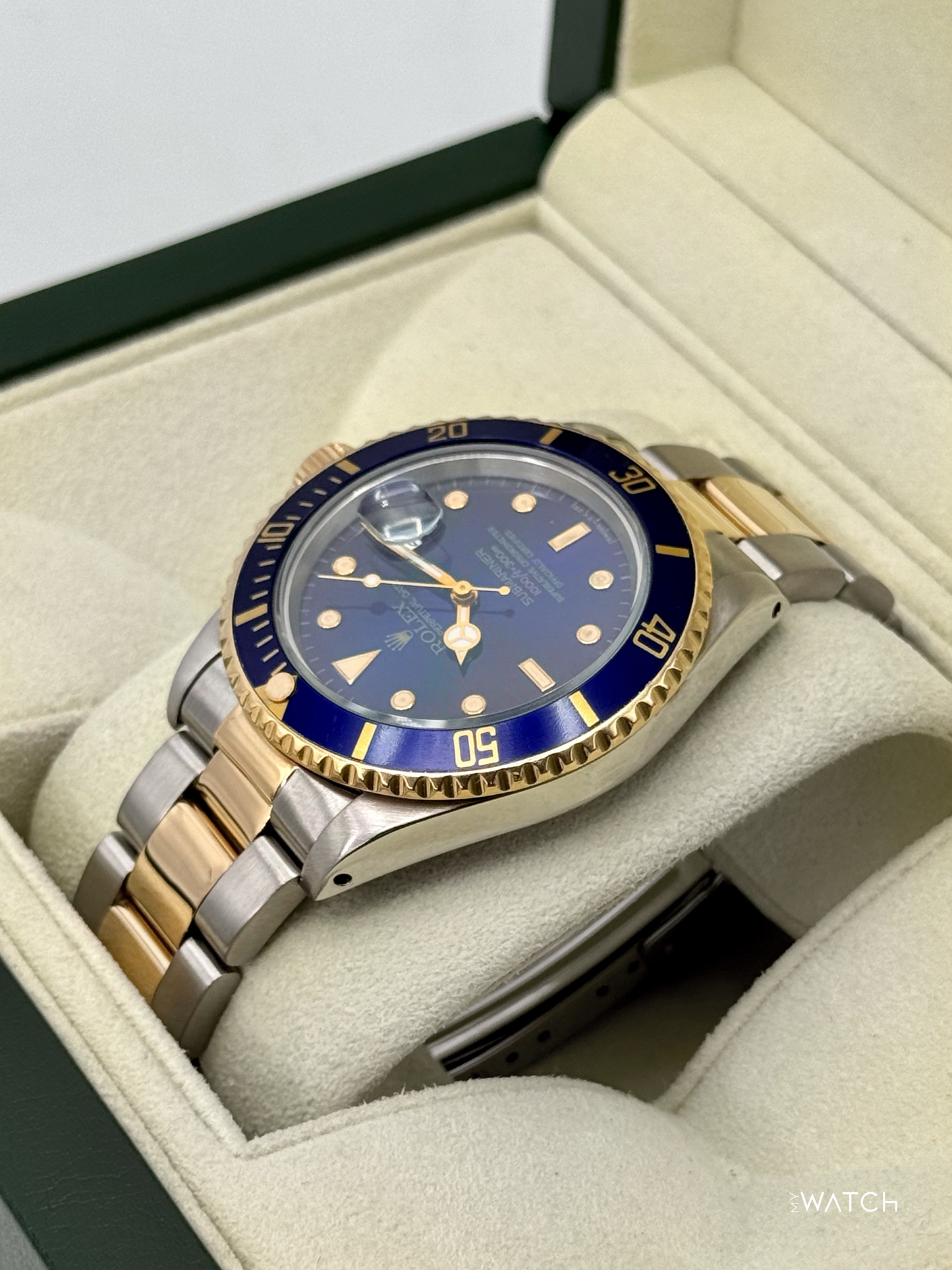 1987 Rolex Submariner 40mm 16803 Two-Tone Blue/Purple Dial