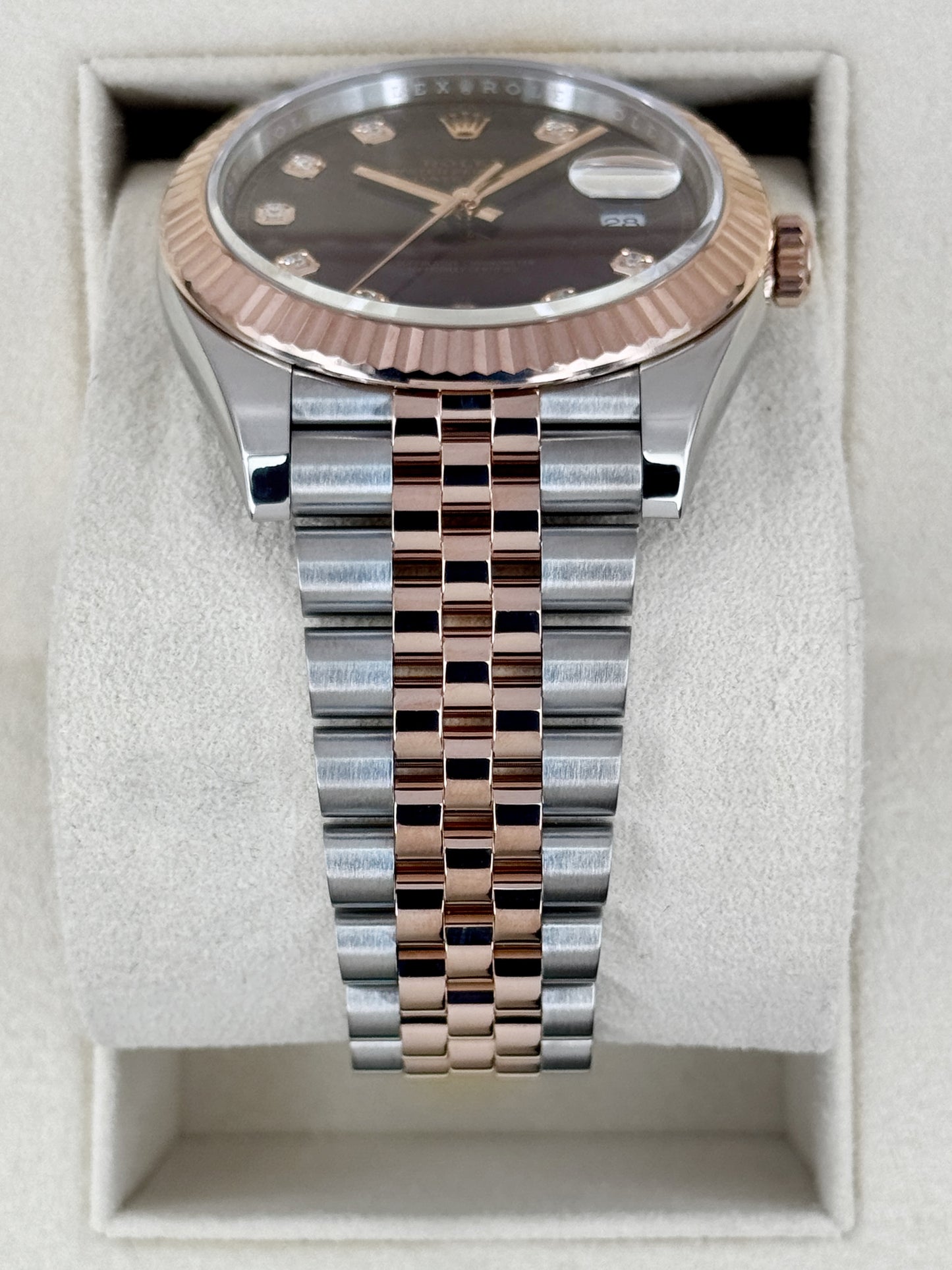 2019 Rolex Datejust 41mm 126331 Two-Tone Chocolate Diamond Dial