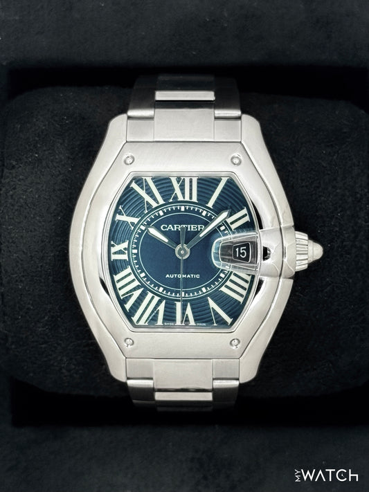 NEW 2026 Cartier Roadster 38.7mm WSRD0014 Stainless Steel Blue Dial - MyWatchLLC